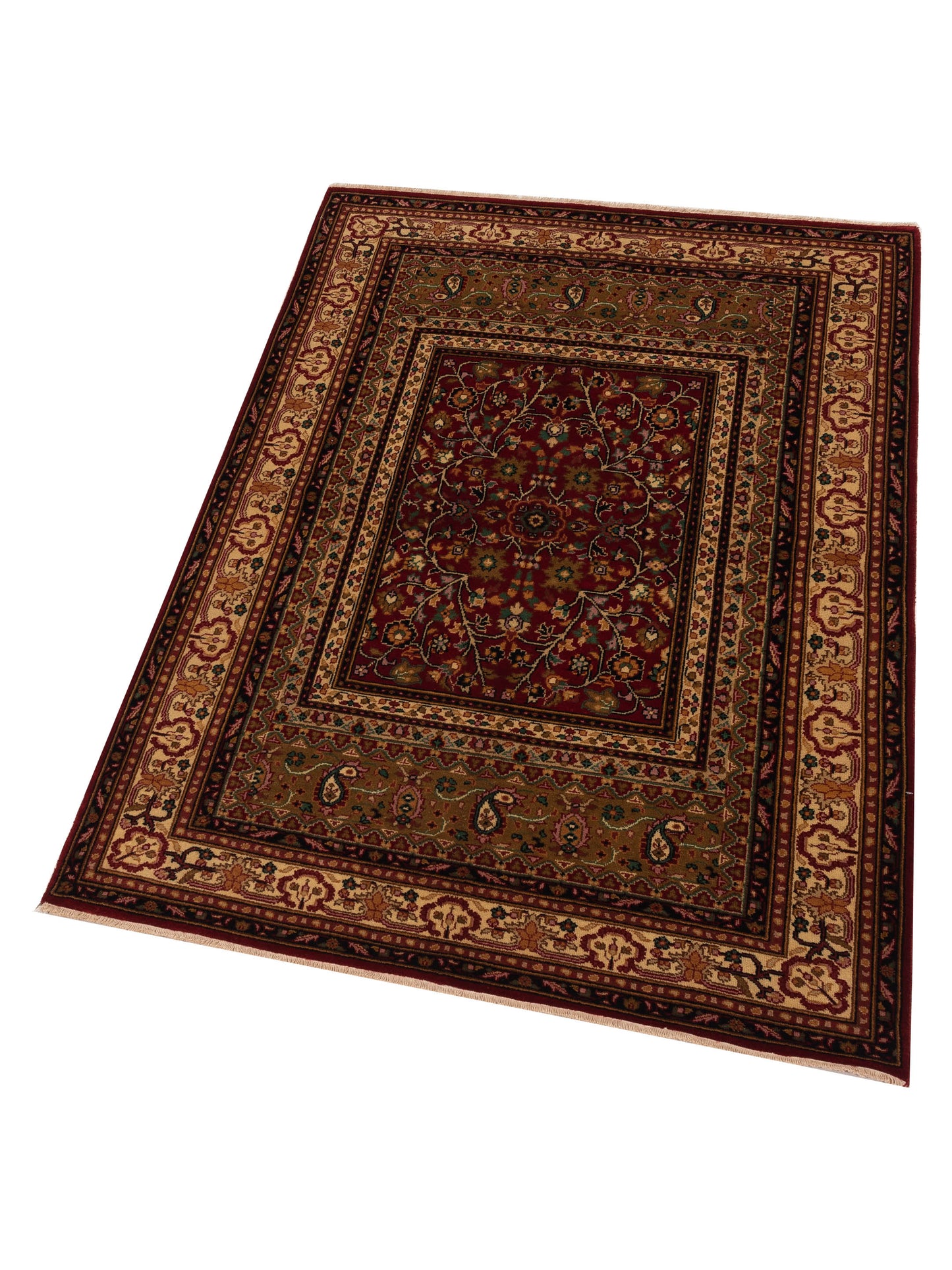 Sivas 123163 Red Ivory 4.2x6.1 Hand Knotted Rug
