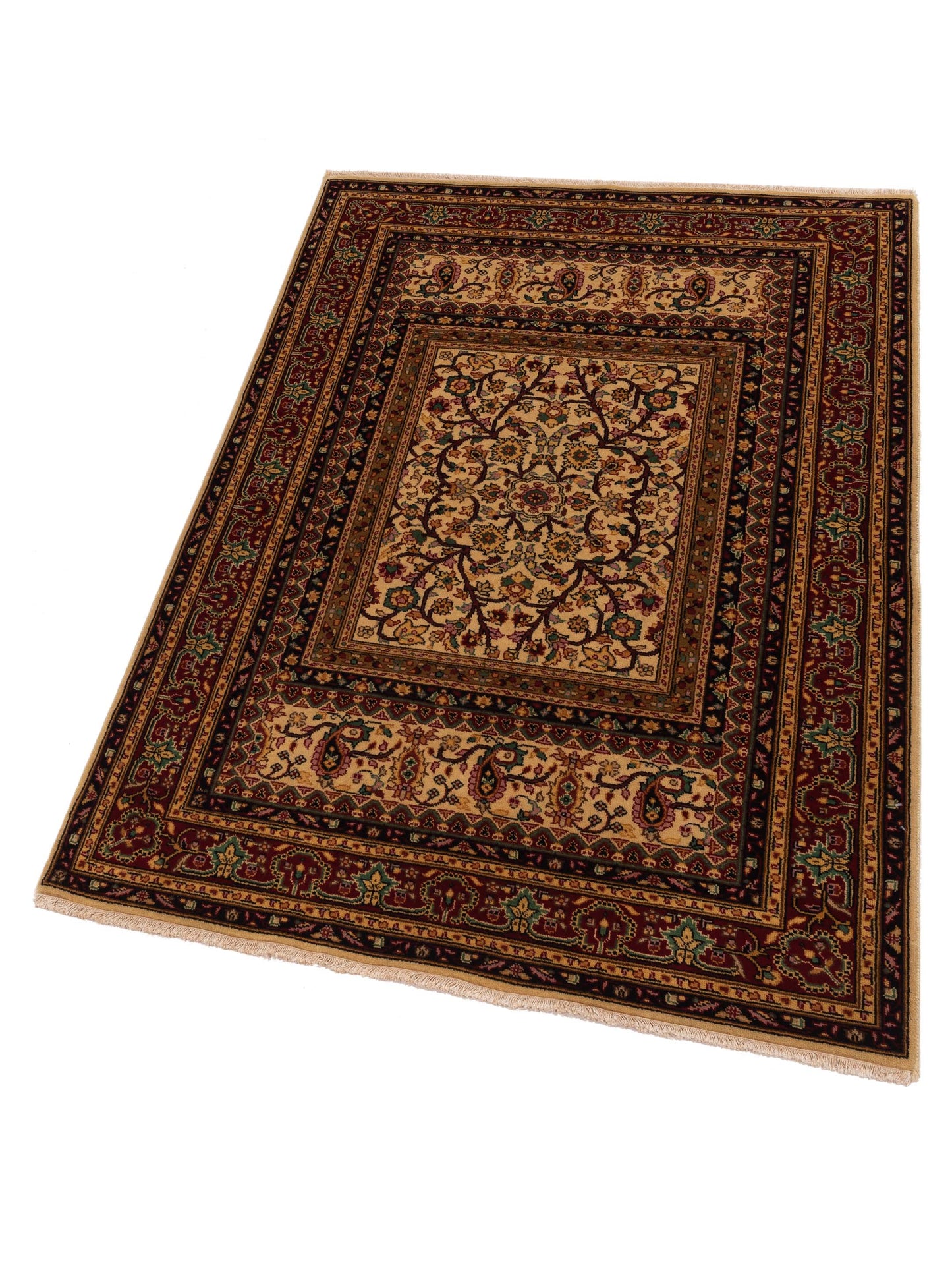 Sivas 123167 Ivory Red 4.2x6.2 Hand Knotted Rug