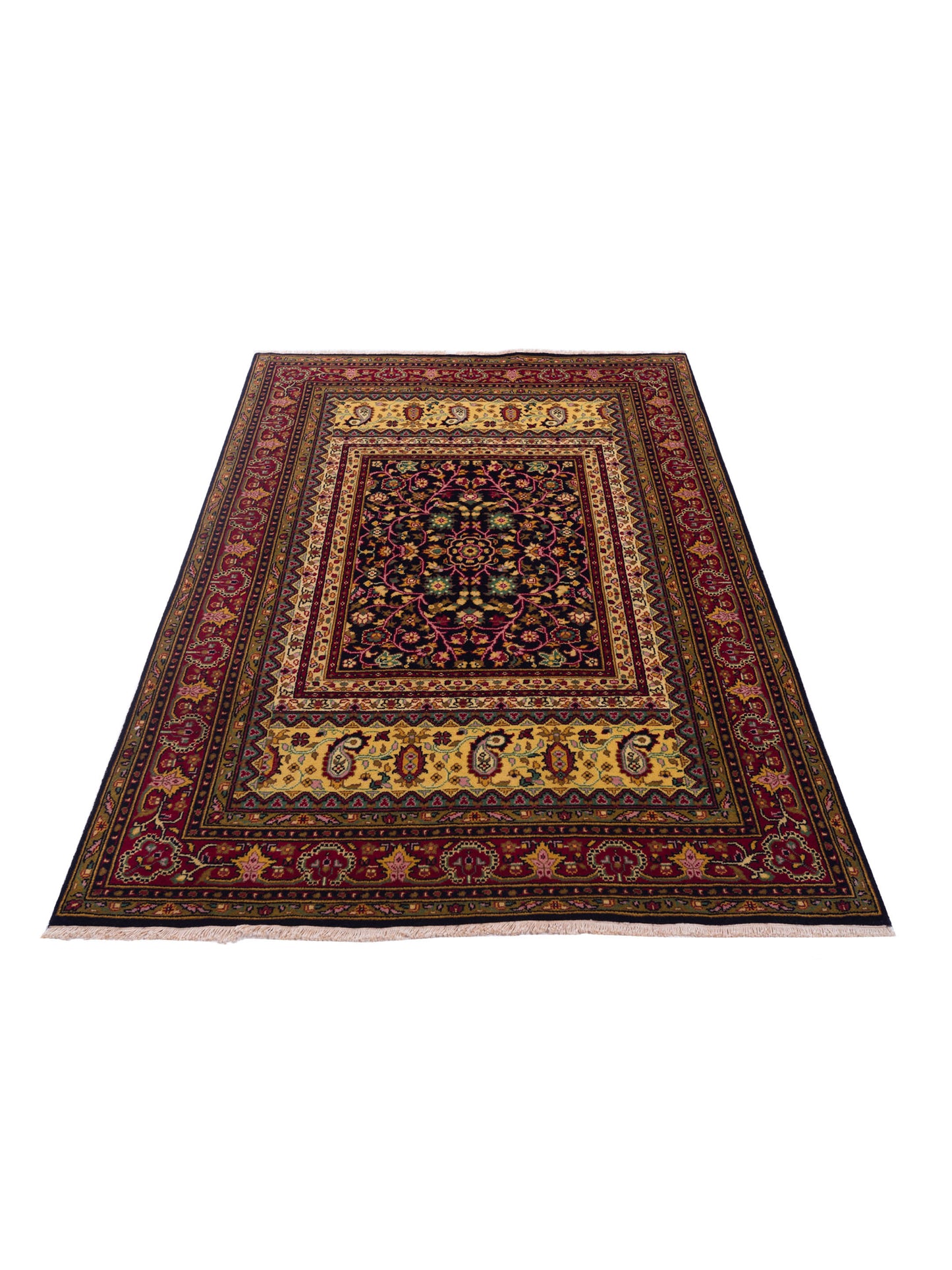 Sivas 123183 Black Red 4x6.1 Hand Knotted Rug
