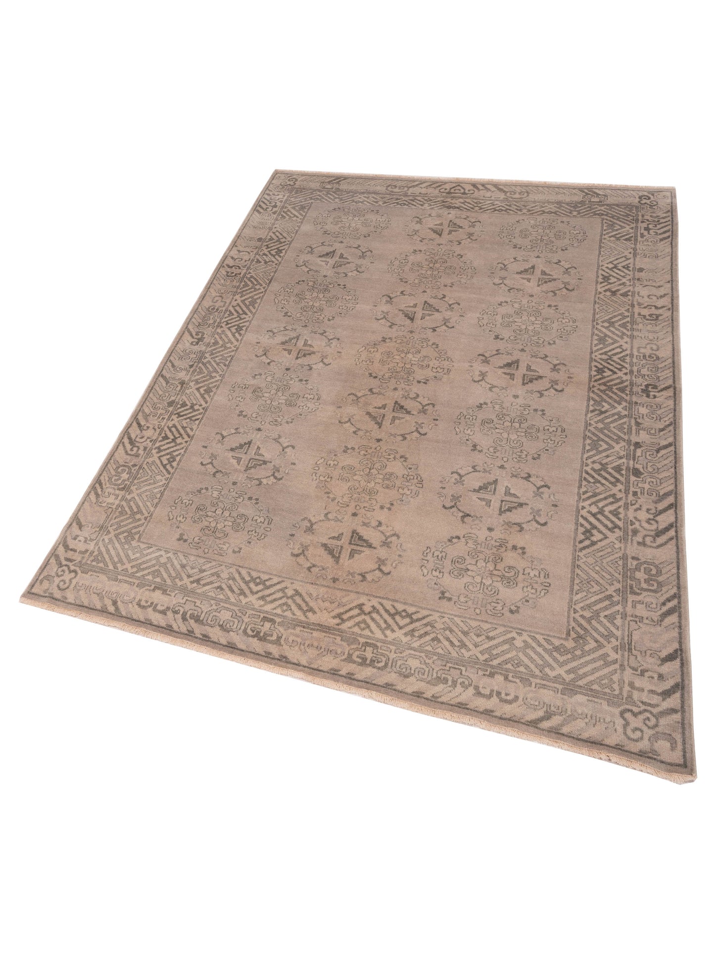 Evren 123466 Gray Green 6.1x8.10 Hand Knotted Rug