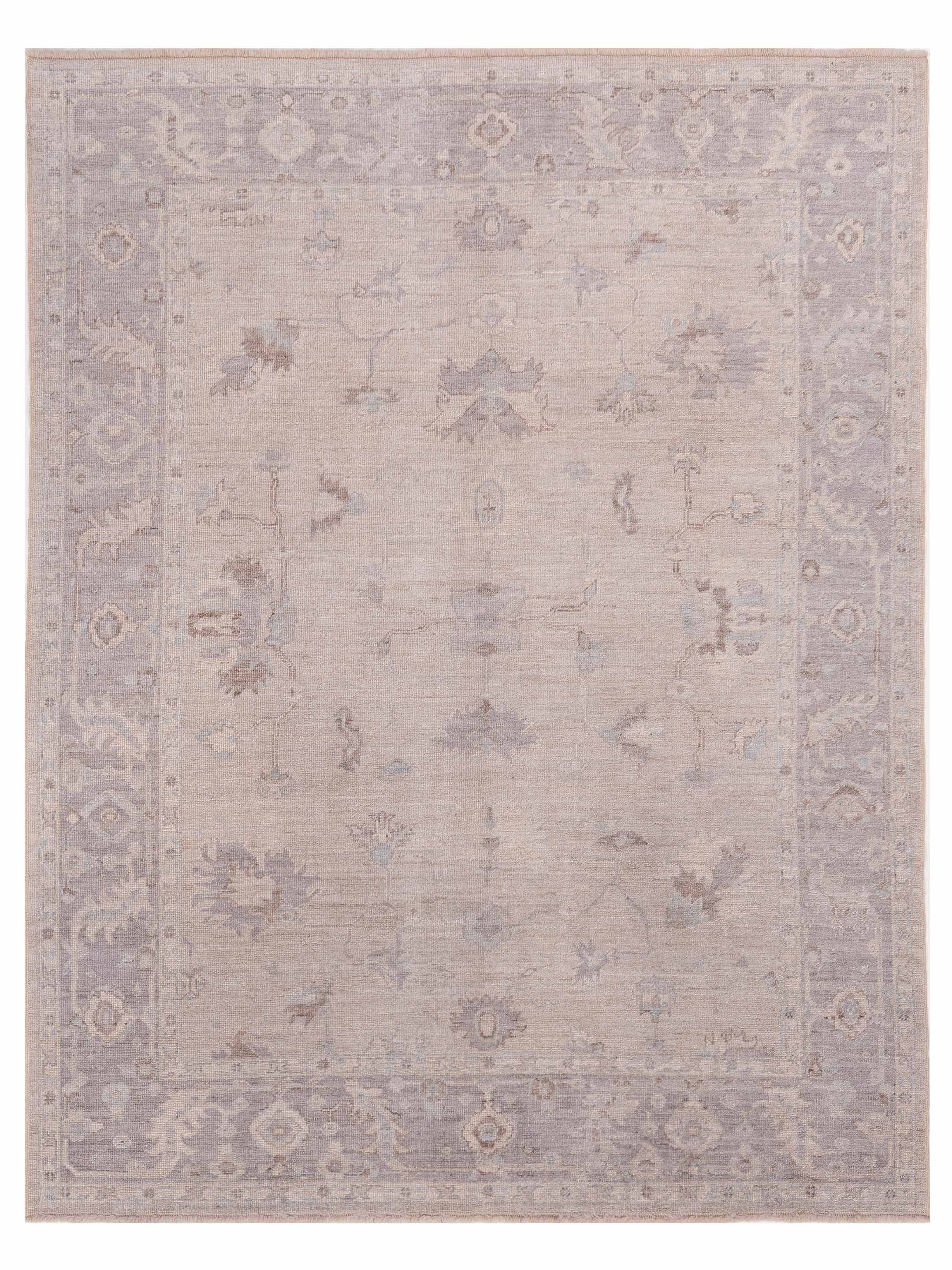 Angora Polyester Rug Angora Oushak 123602 Silver Gray 8.1x9.9 Hand Knotted Rug – Anadol Rugs
