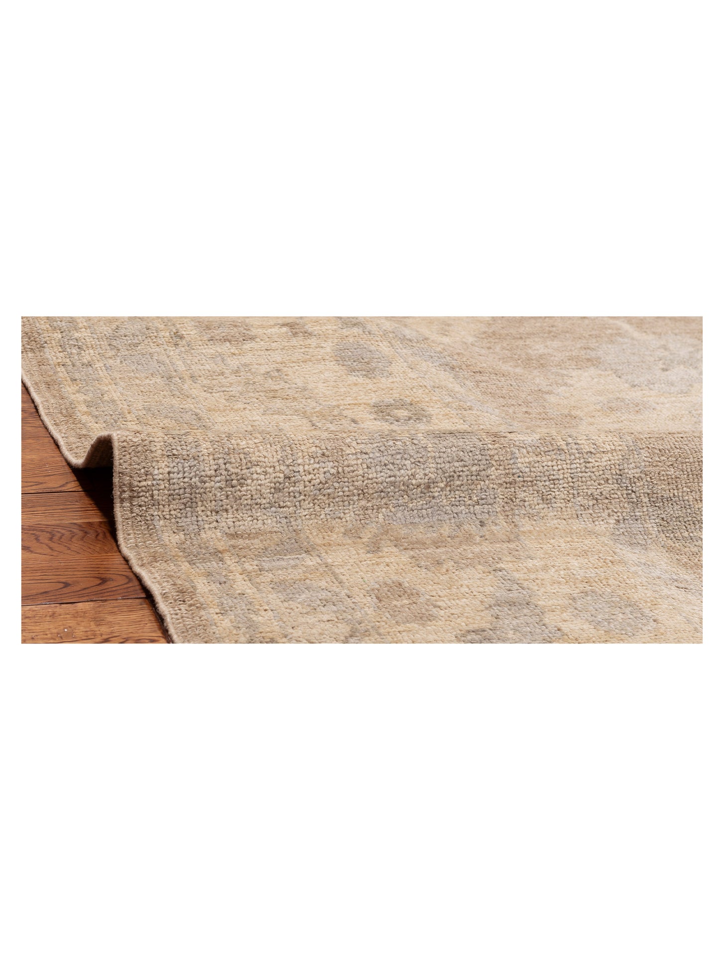 Angora Oushak 123605 Light Brown Ivory 10.1x14.2 Hand Knotted Rug