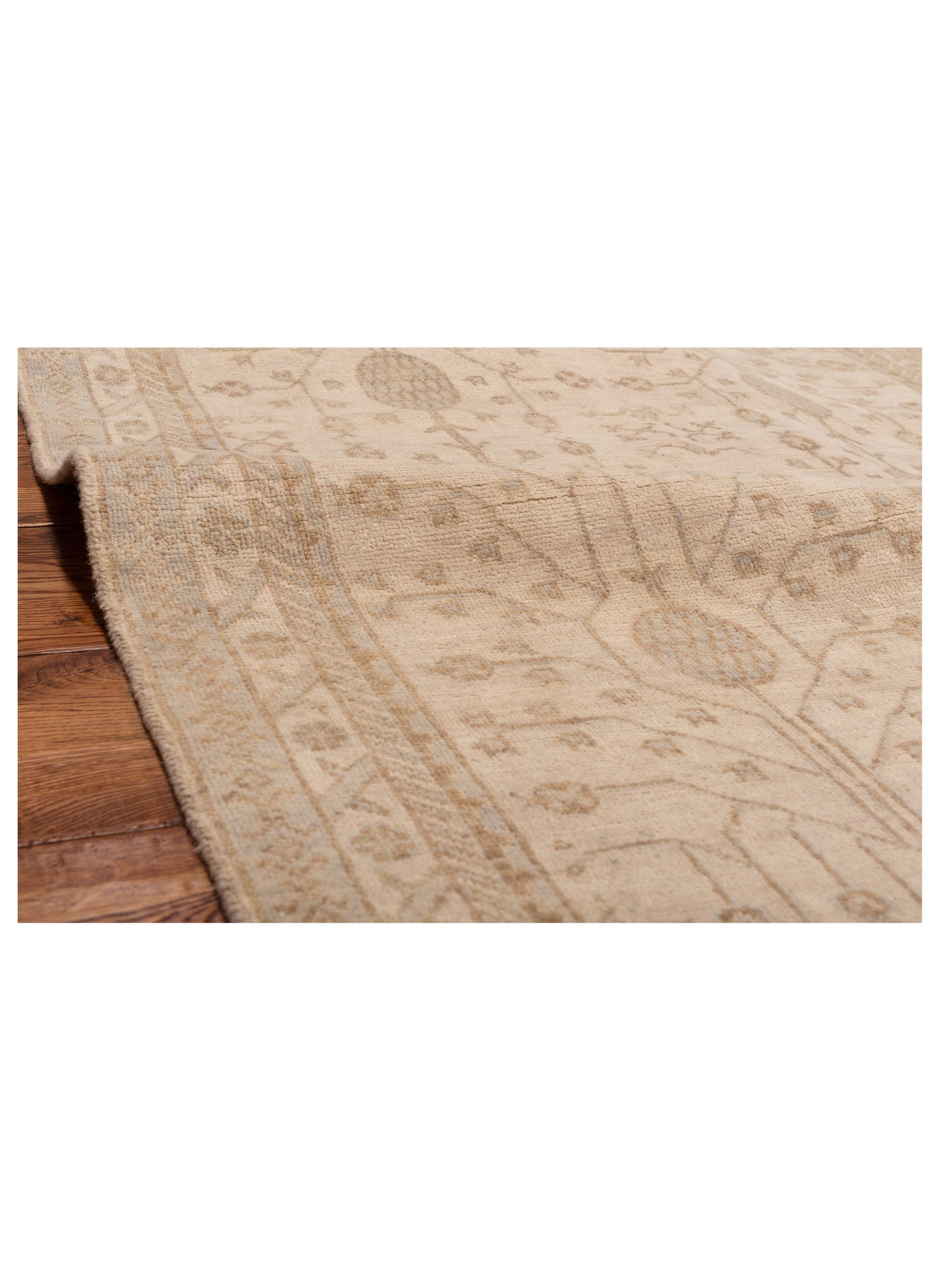 Stella 124385 Ivory Ivory 4x6.4 Hand Knotted Rug