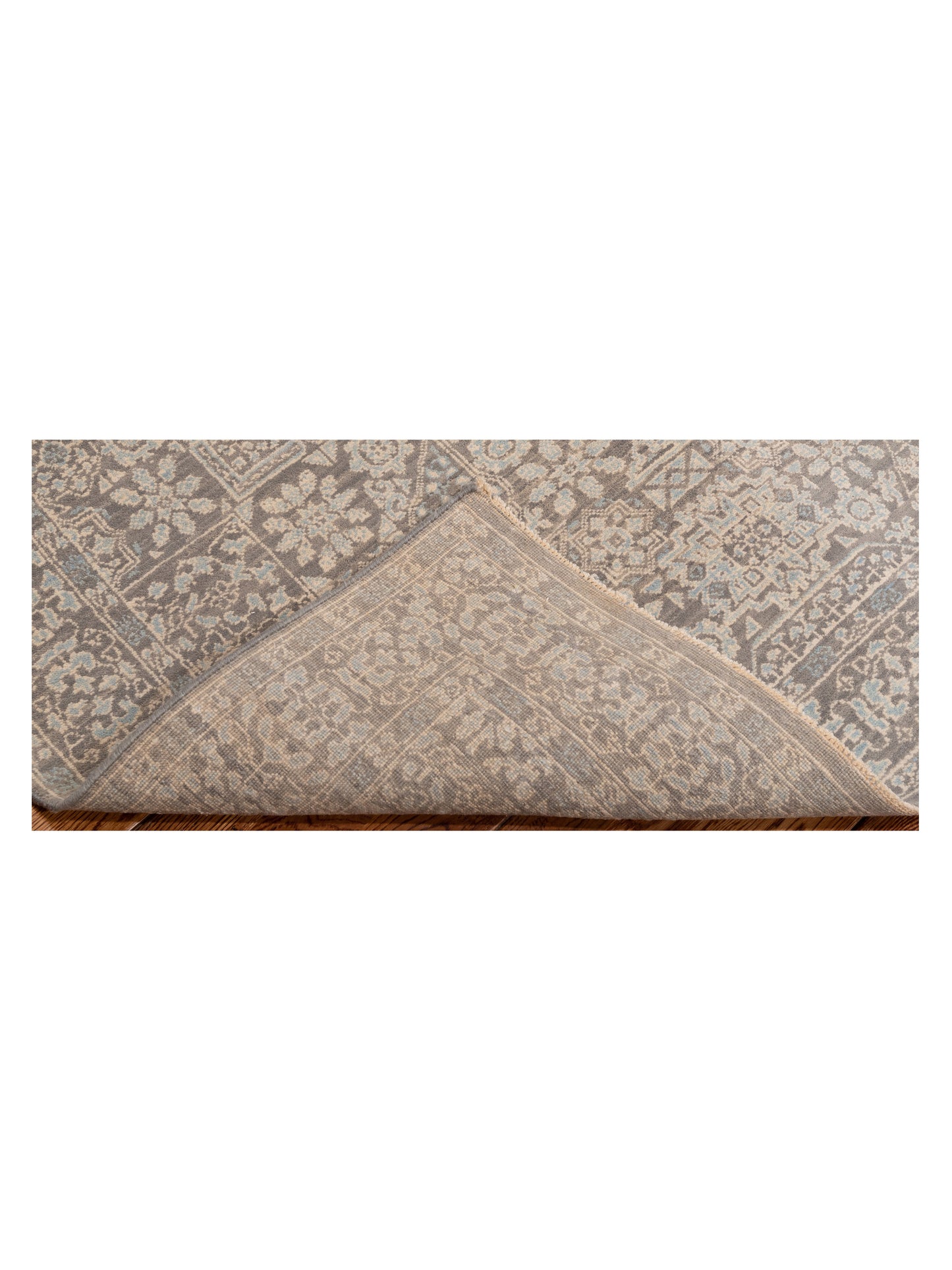 Laila 125099 Gray Gray 3.11x6 Hand Knotted Rug