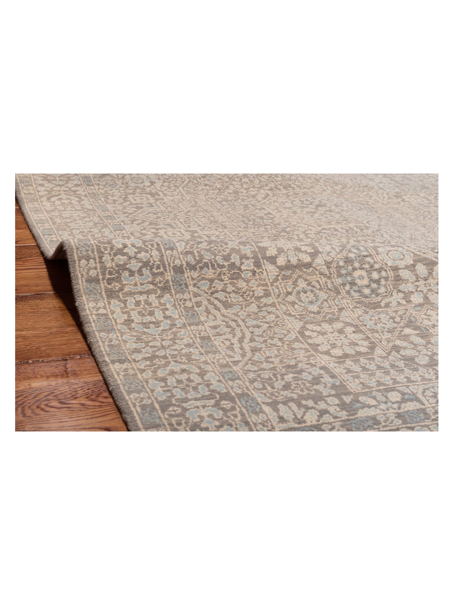 Laila 125099 Gray Gray 3.11x6 Hand Knotted Rug