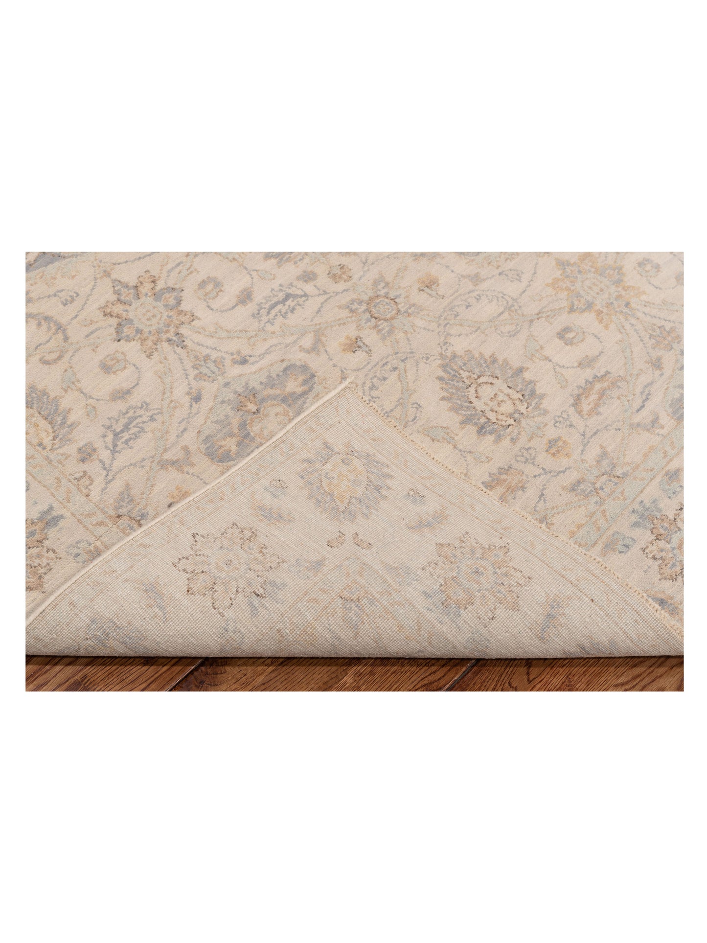 Laila 125126 Ivory Ivory 4.1x6.1 Hand Knotted Rug