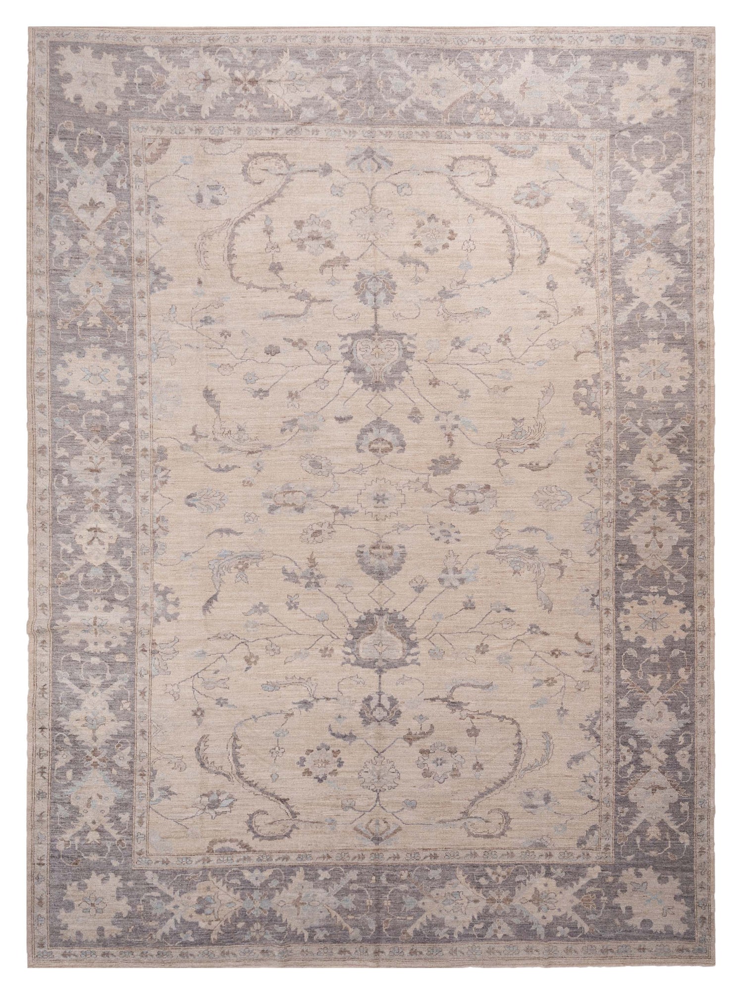 Anadol Angora Oushak  Ivory Silver Traditional