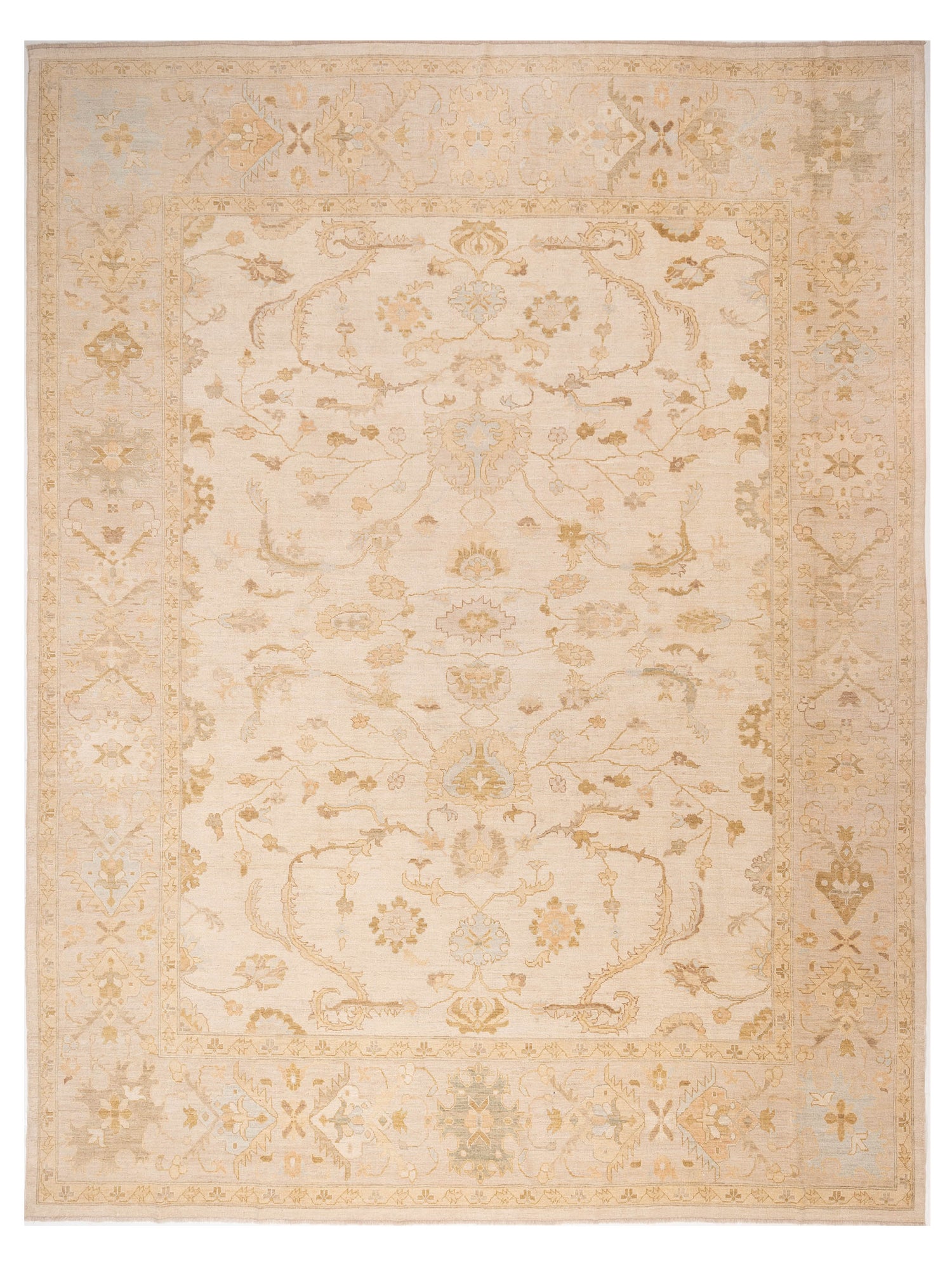 Anadol Angora Oushak  Ivory Silver Traditional