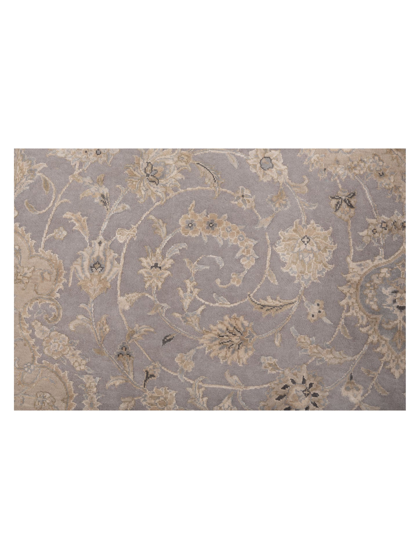 Imperial Silk 127208 Silver Silver 6.1x9.1 Hand Knotted Rug