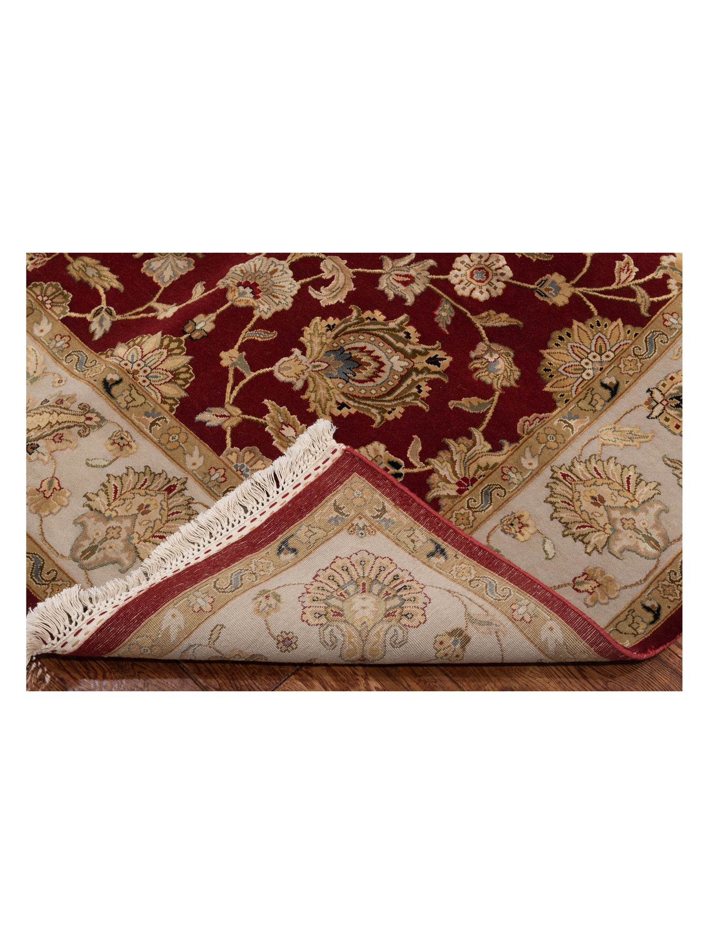 Imperial Silk 127214 Red Ivory 6x8.10 Hand Knotted Rug