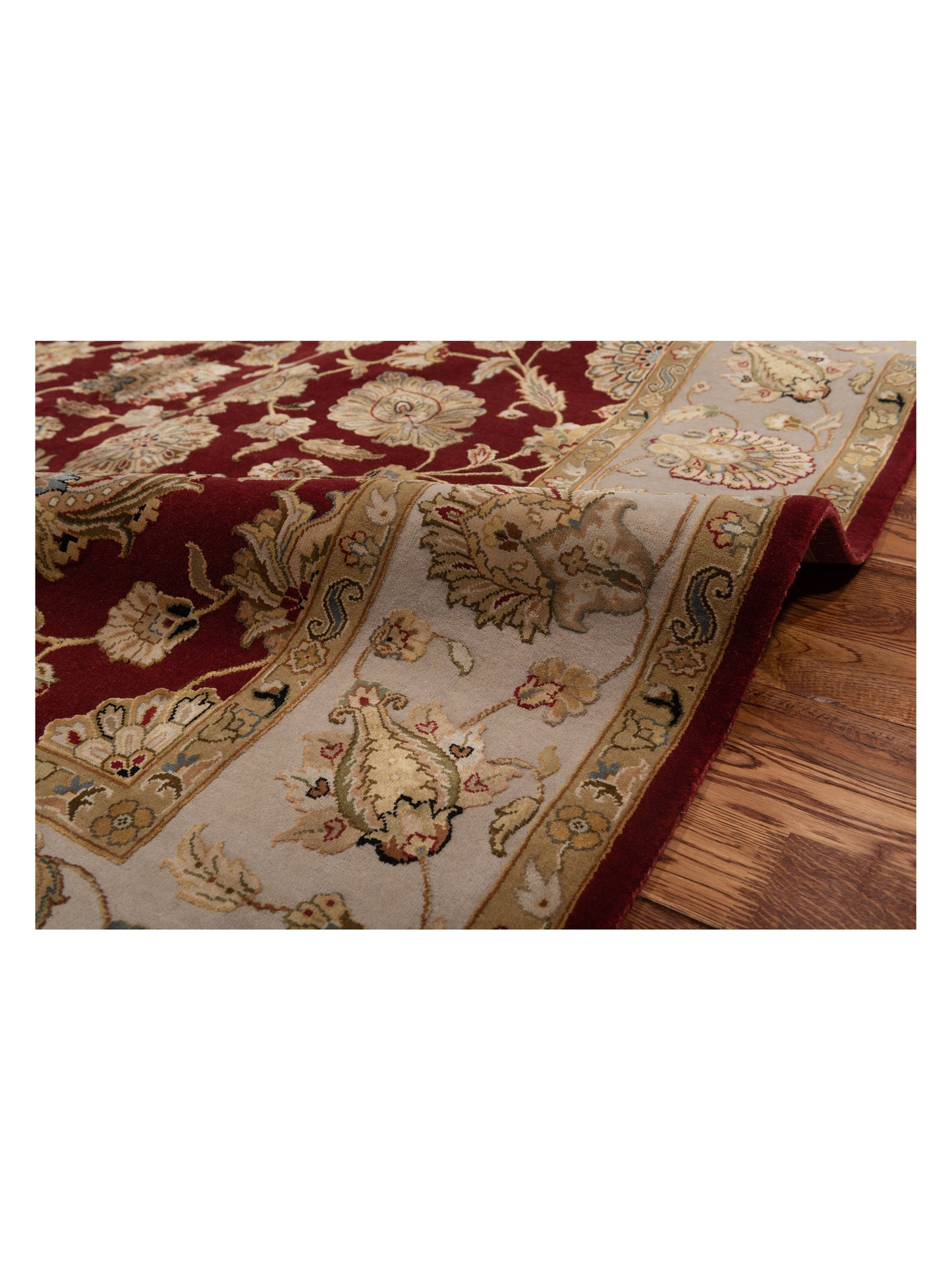 Imperial Silk 127214 Red Ivory 6x8.10 Hand Knotted Rug