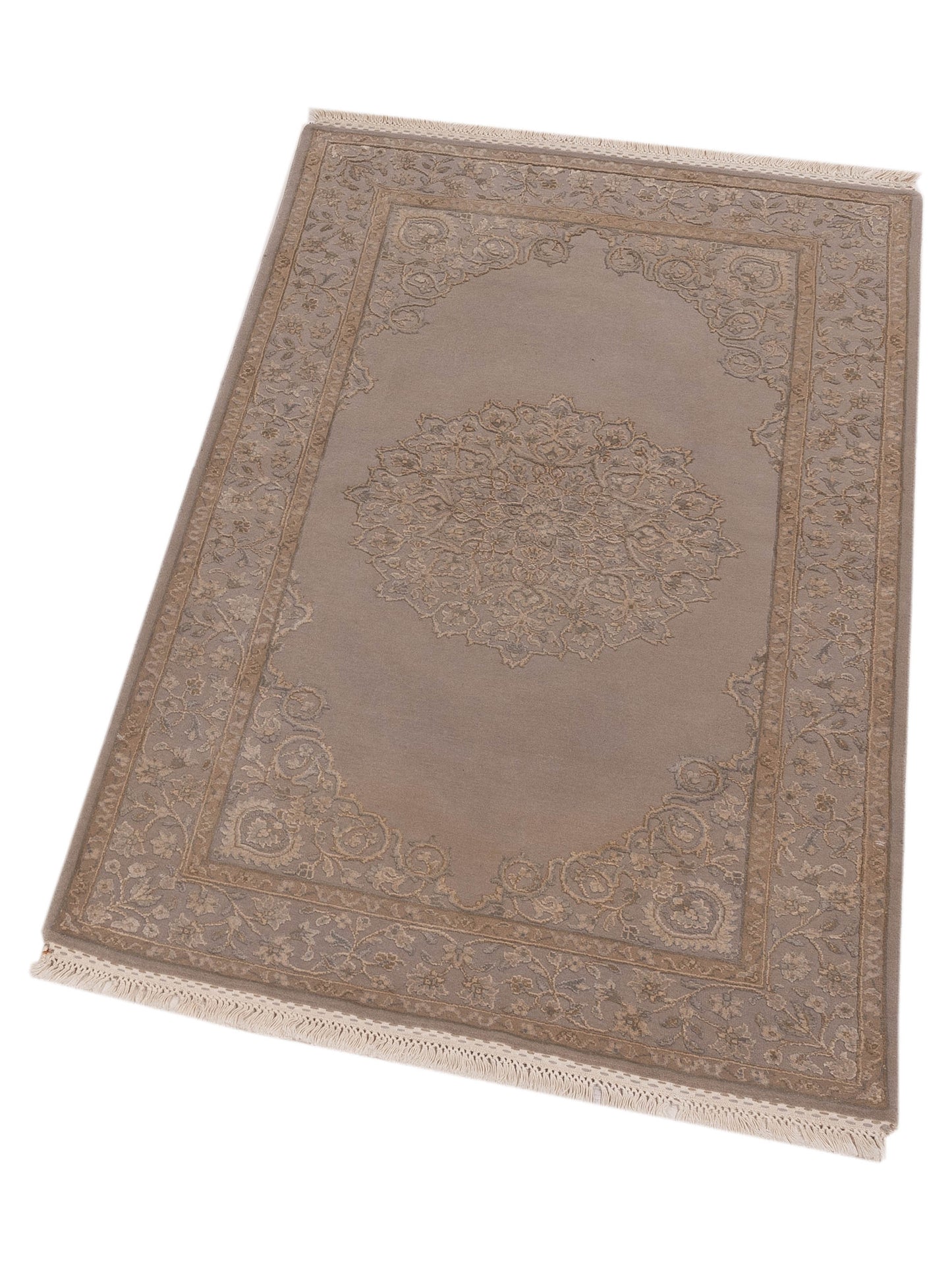 Imperial Silk 127272 Gray 3.1x5 Hand Knotted Rug