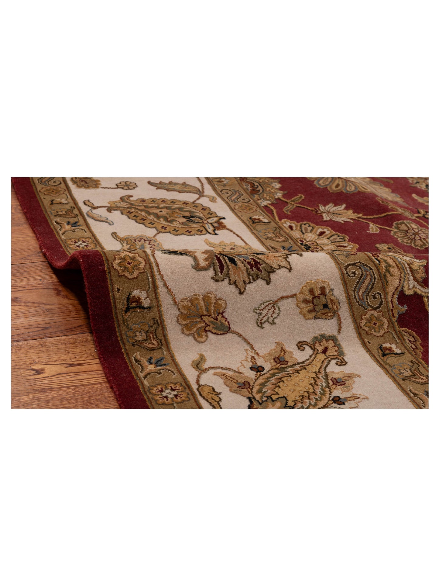 Imperial Silk 127280 Red Ivory 8.1x10.3 Hand Knotted Rug