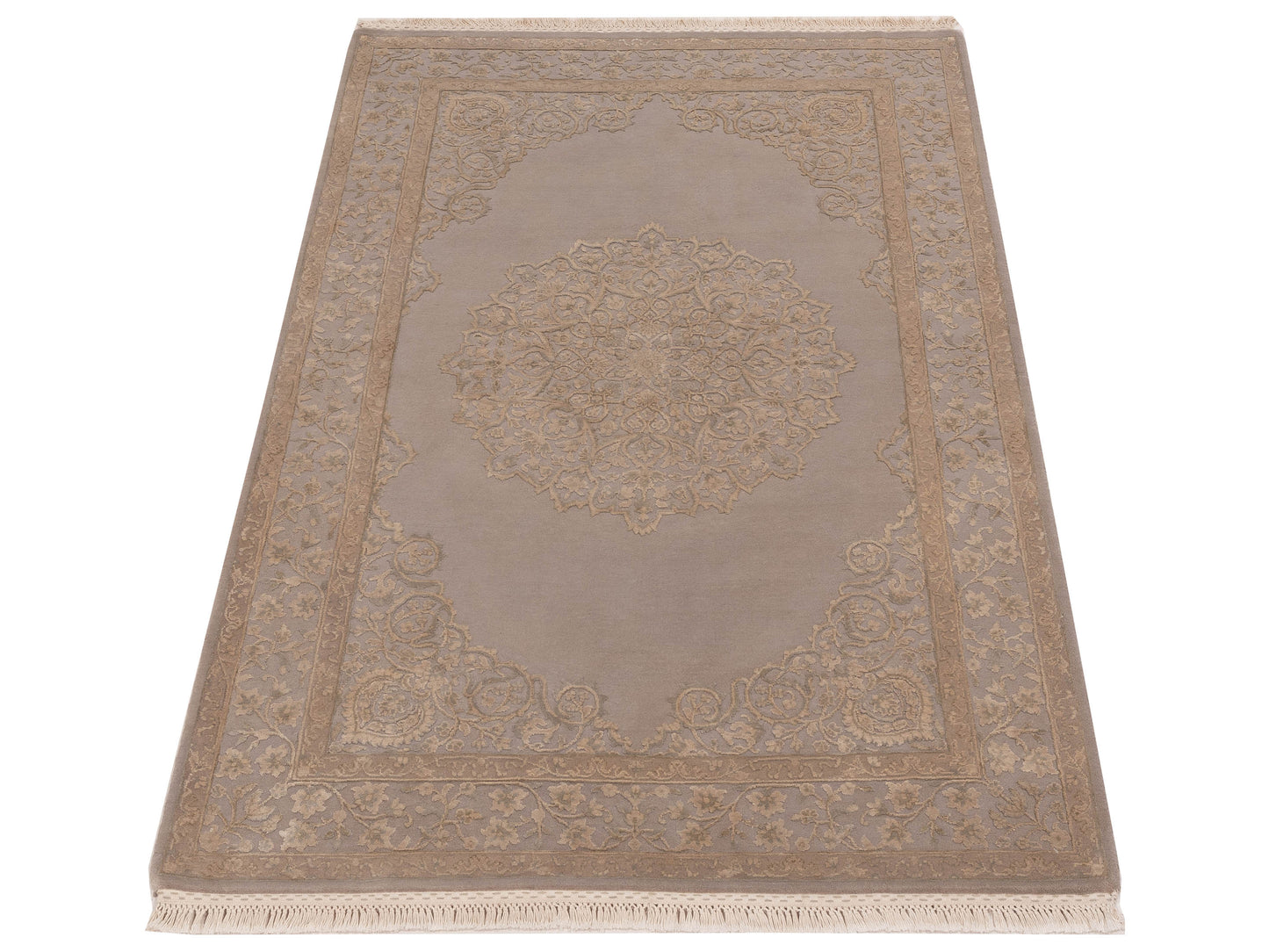 Imperial Silk 127284 Gray 4.1x6.2 Hand Knotted Rug