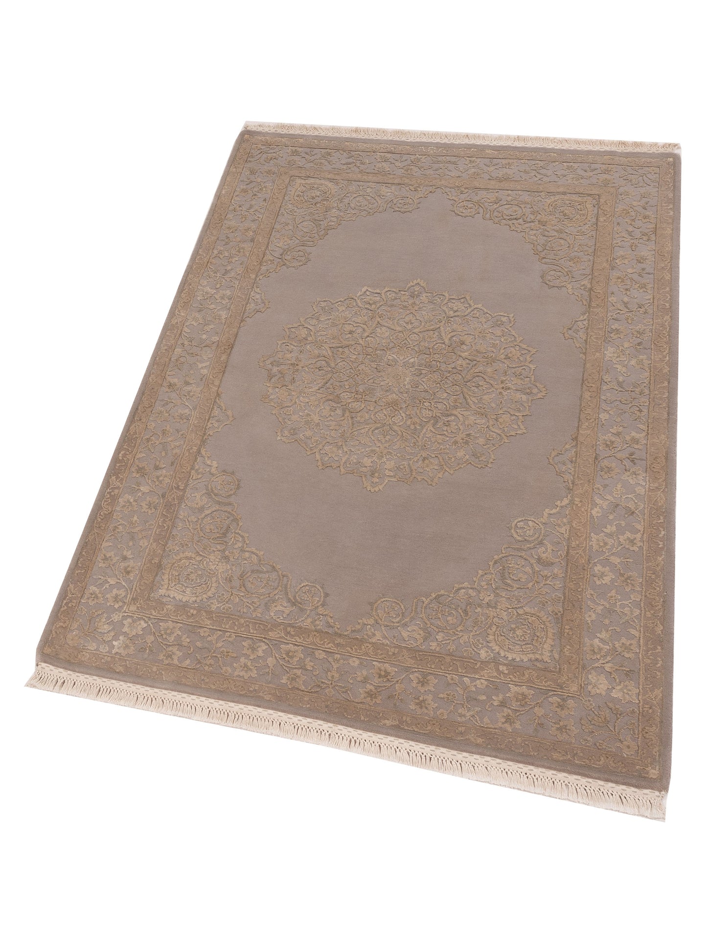 Imperial Silk 127284 Gray 4.1x6.2 Hand Knotted Rug
