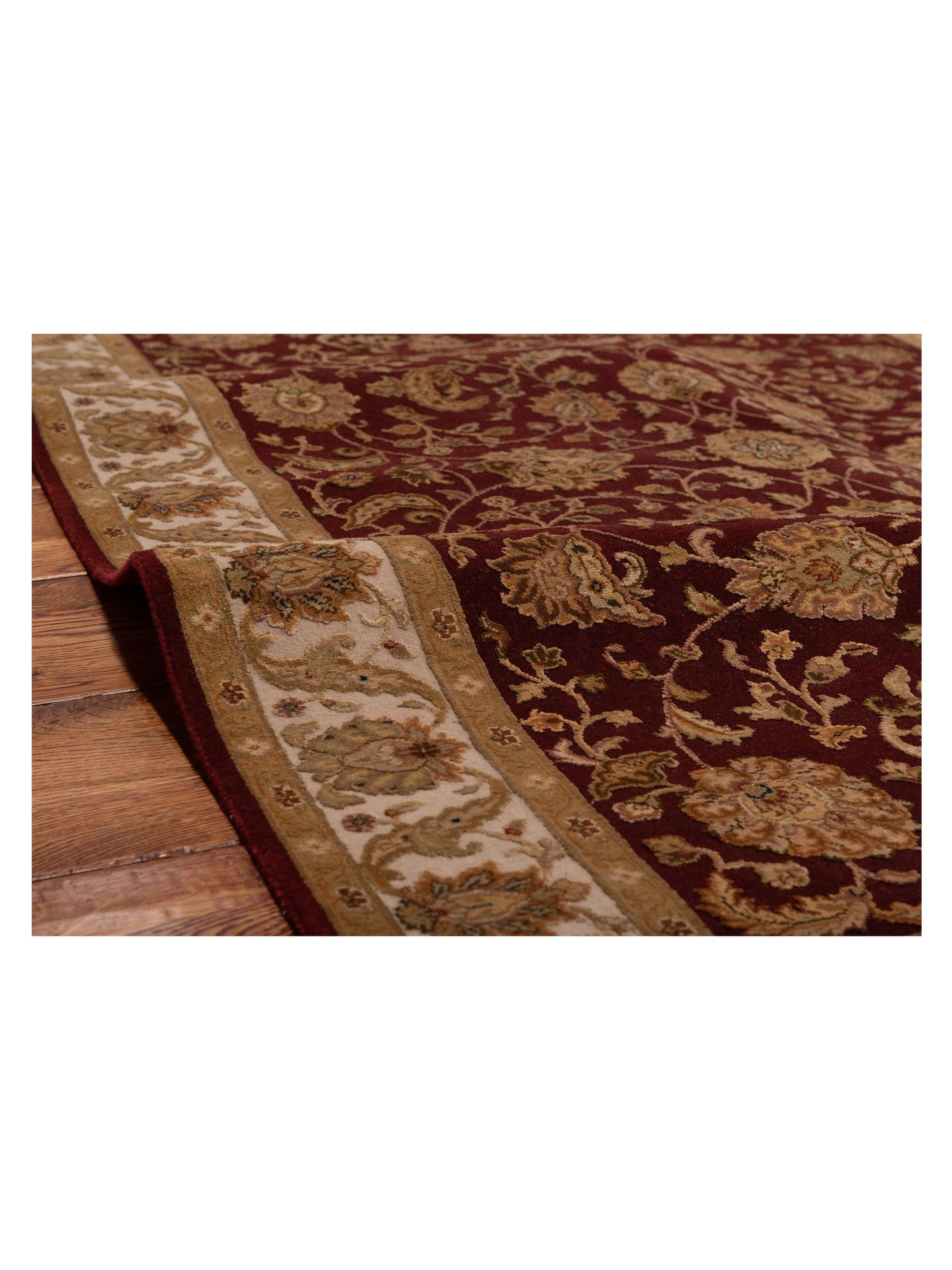 Imperial Silk 127299 Red Ivory 4.2x6.2 Hand Knotted Rug