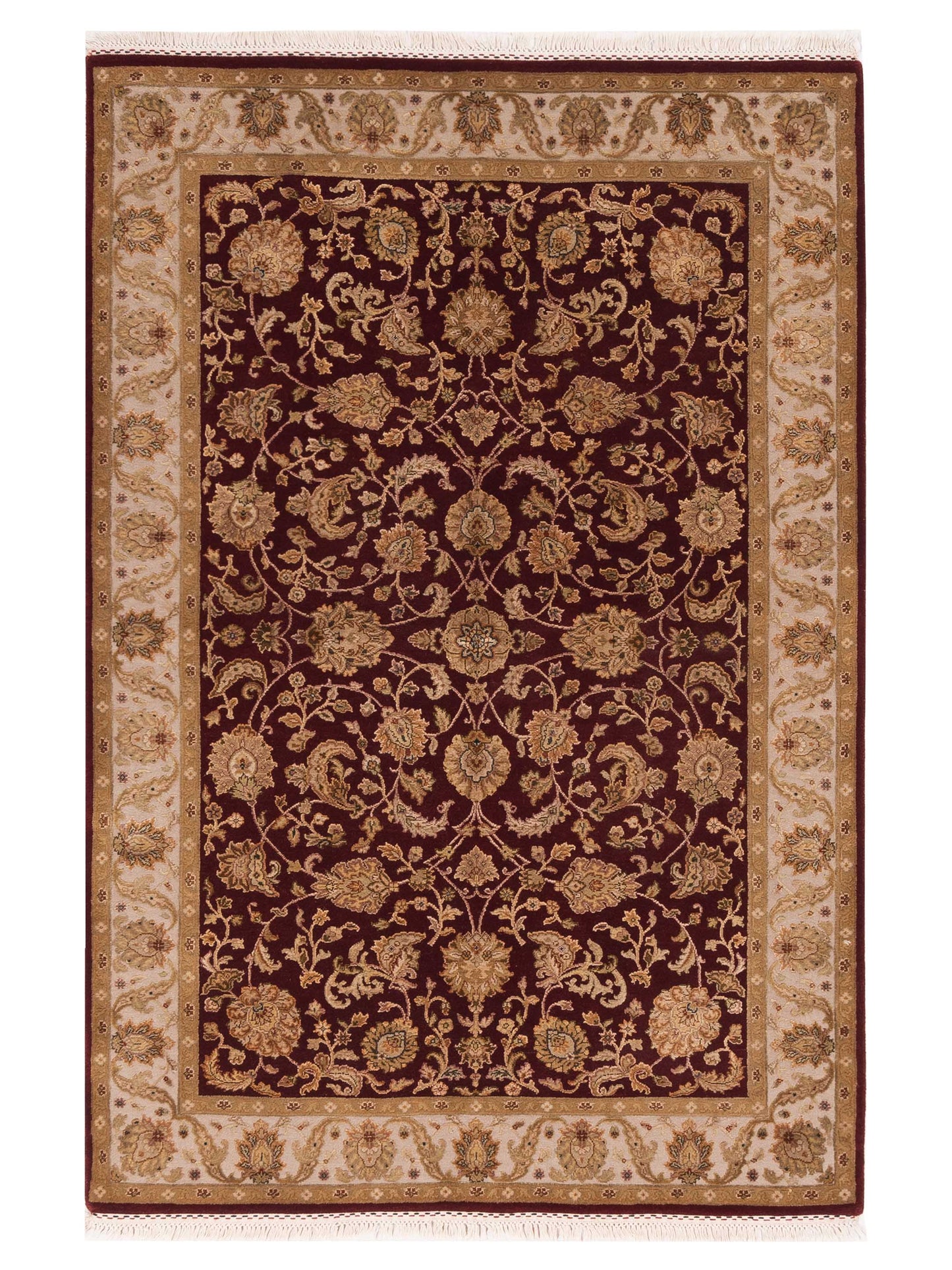 Rajpur Imperial Silk  Red Ivory Traditional