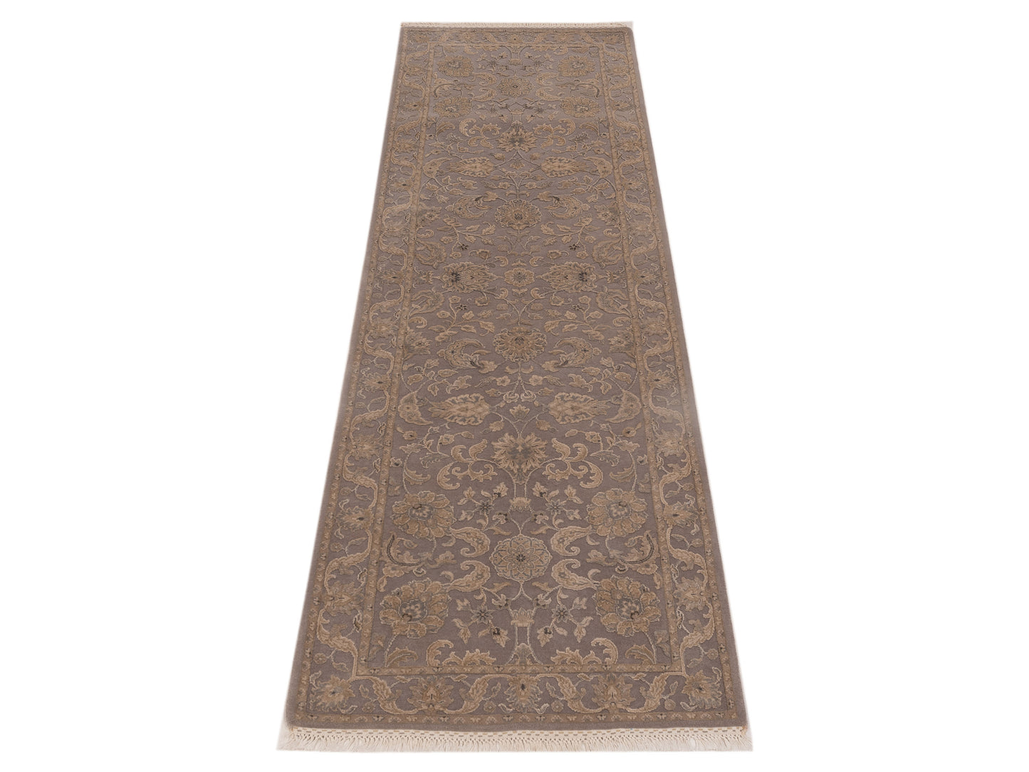 Imperial Silk 127303 Gray Gray 2.7x8.1 Hand Knotted Rug