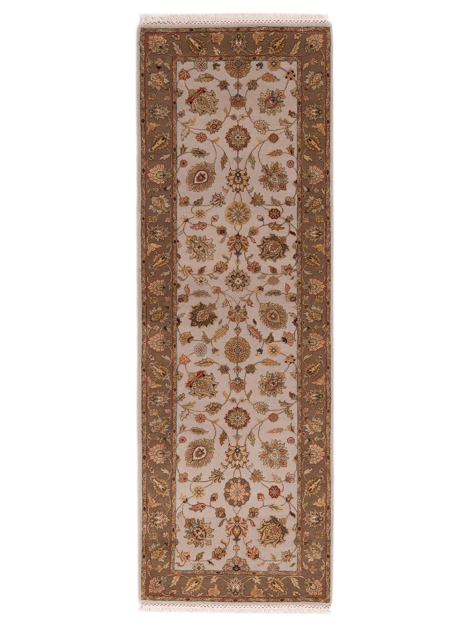 Rajpur Imperial Silk  Ivory Brown Traditional