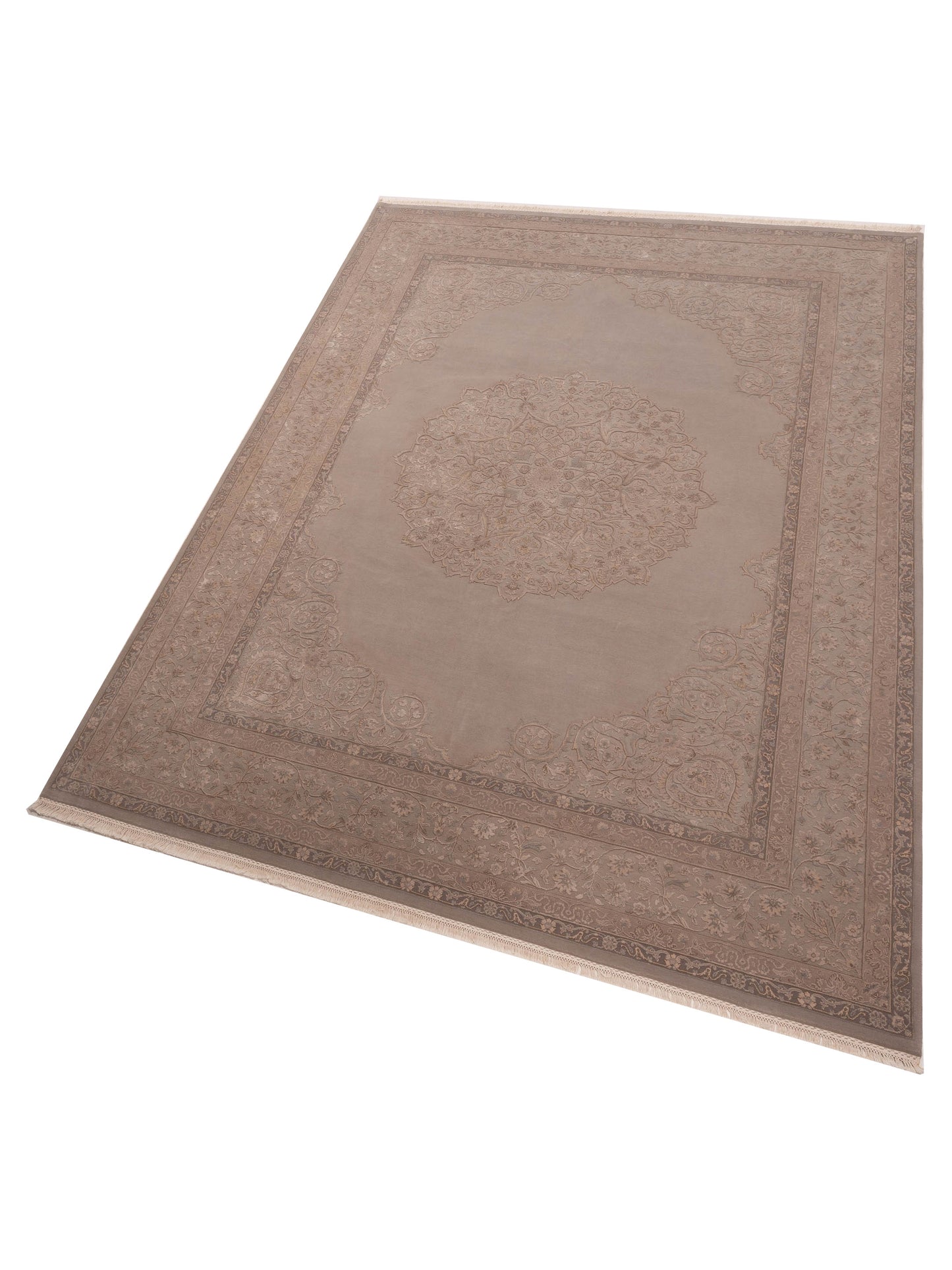 Imperial Silk 127353 Silver 9.1x12.2 Hand Knotted Rug