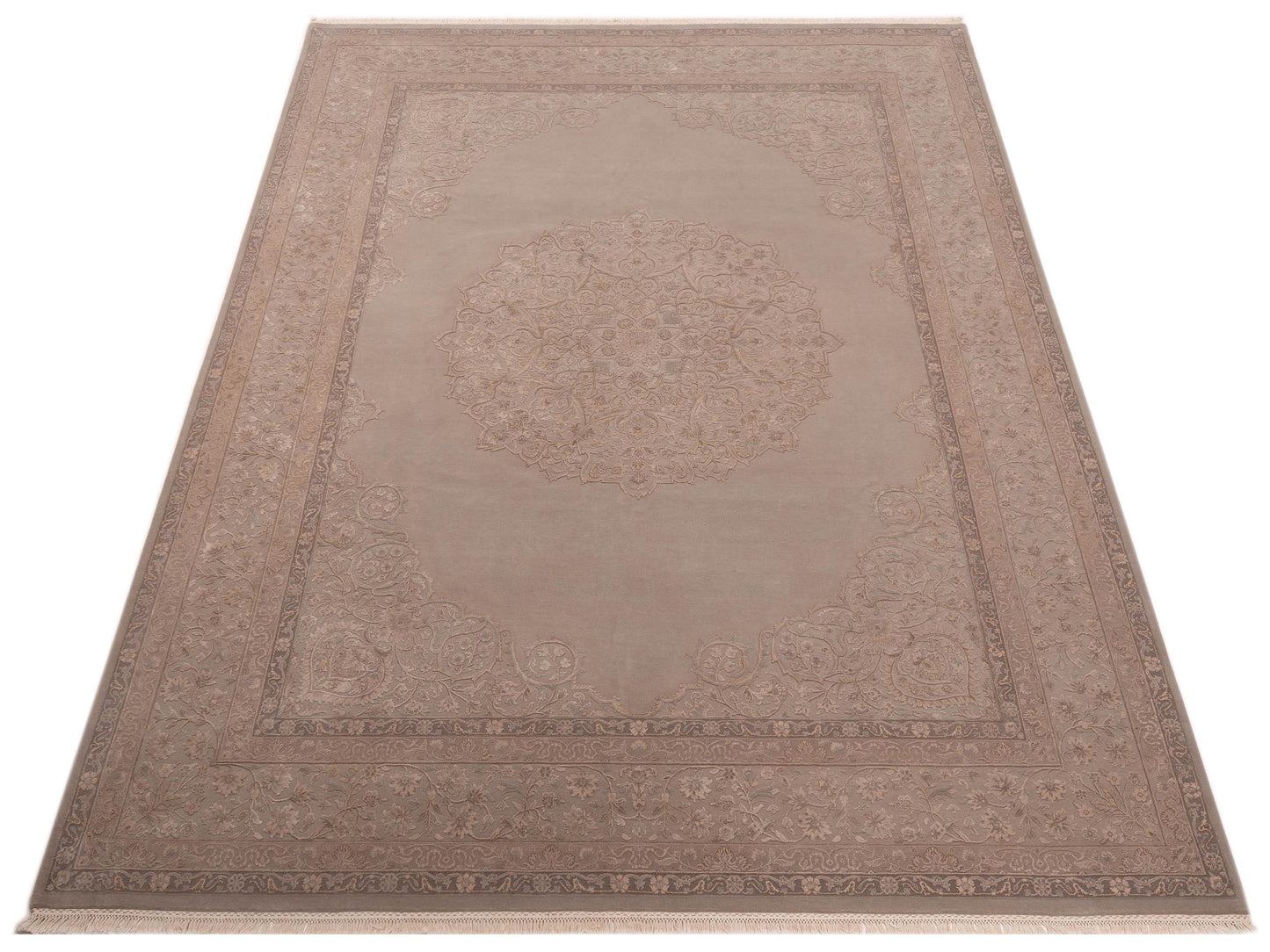 Imperial Silk 127353 Silver 9.1x12.2 Hand Knotted Rug