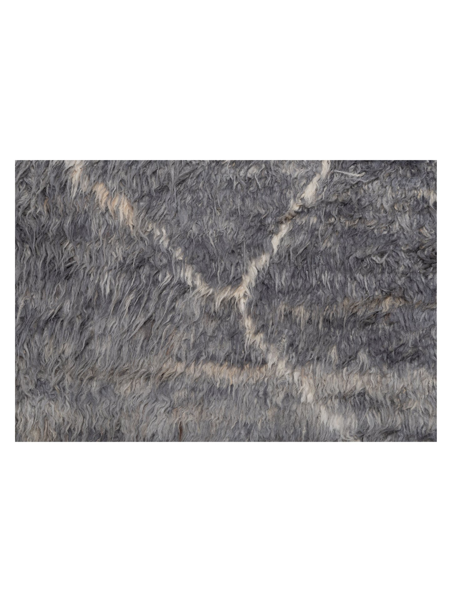 Berber Efes Gray Ivory 11.4x16.1 Hand Knotted Rug
