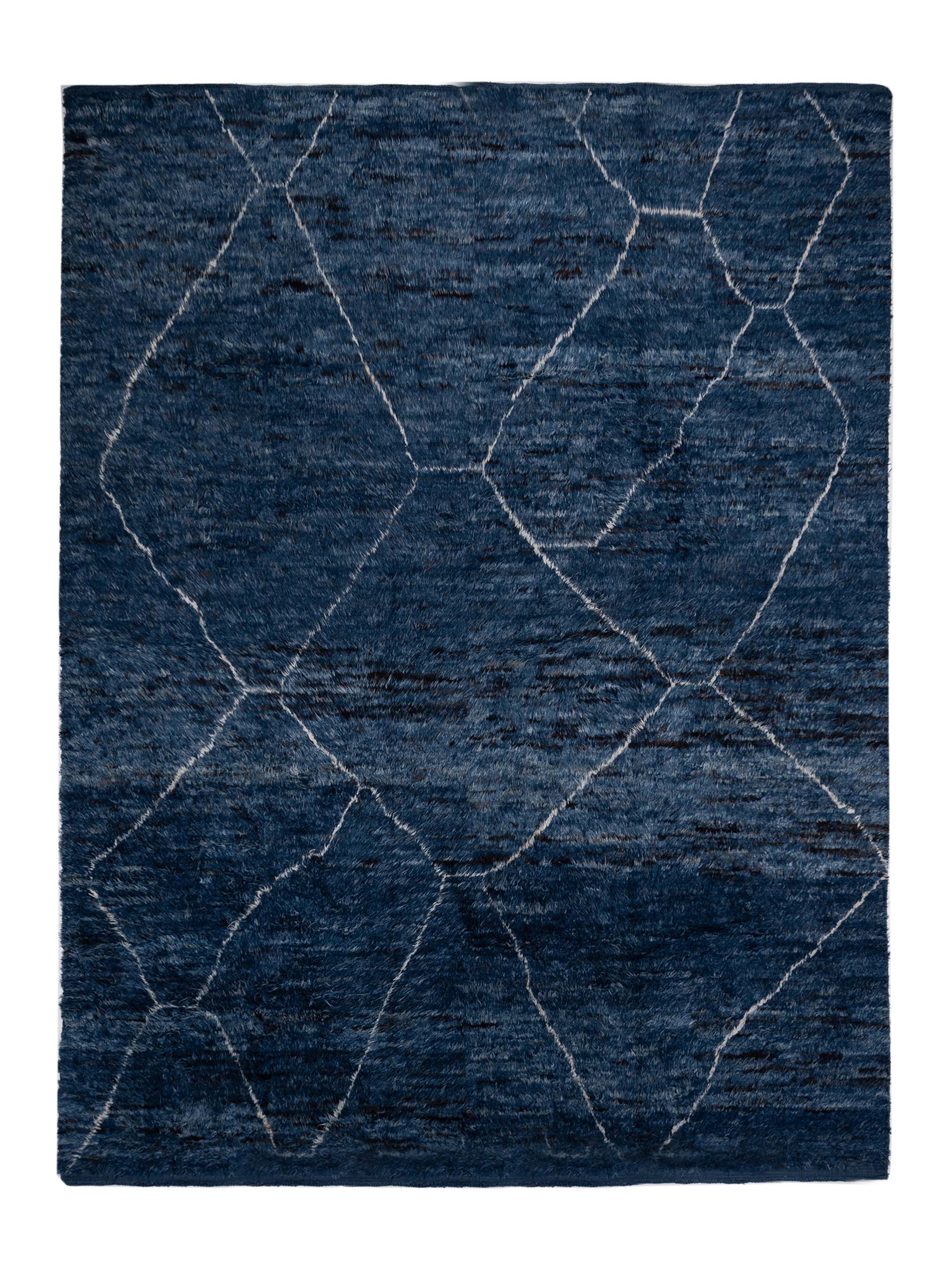 Berber Efes Indigo Ivory 11.6x15.11 Hand Knotted Rug – Anadol Rugs