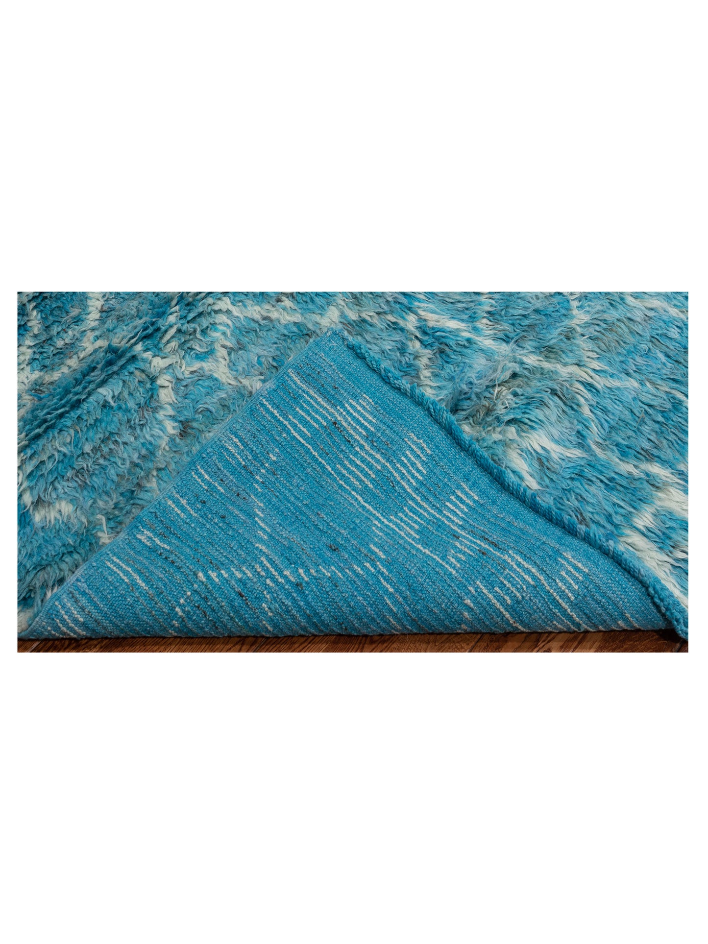 Berber Aspendos Turquoise 9.1x12.2 Hand Knotted Rug