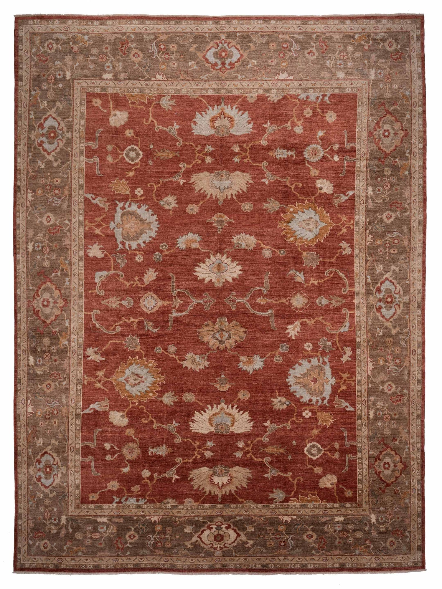 Anadol Angora Oushak  Rust Brown Traditional