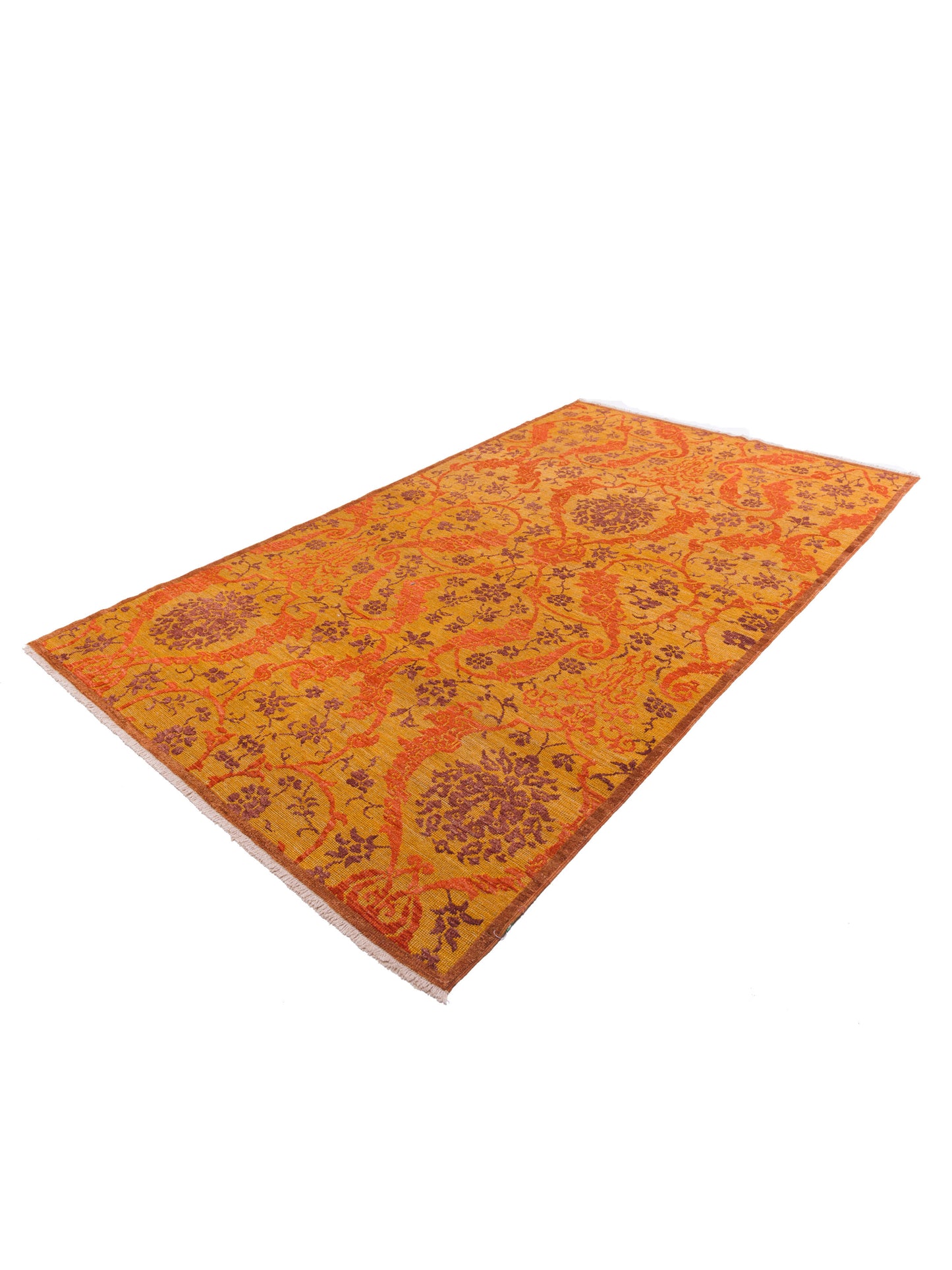 Defne Orchid Gold Gold 6.2x10.2 Hand Knotted Rug