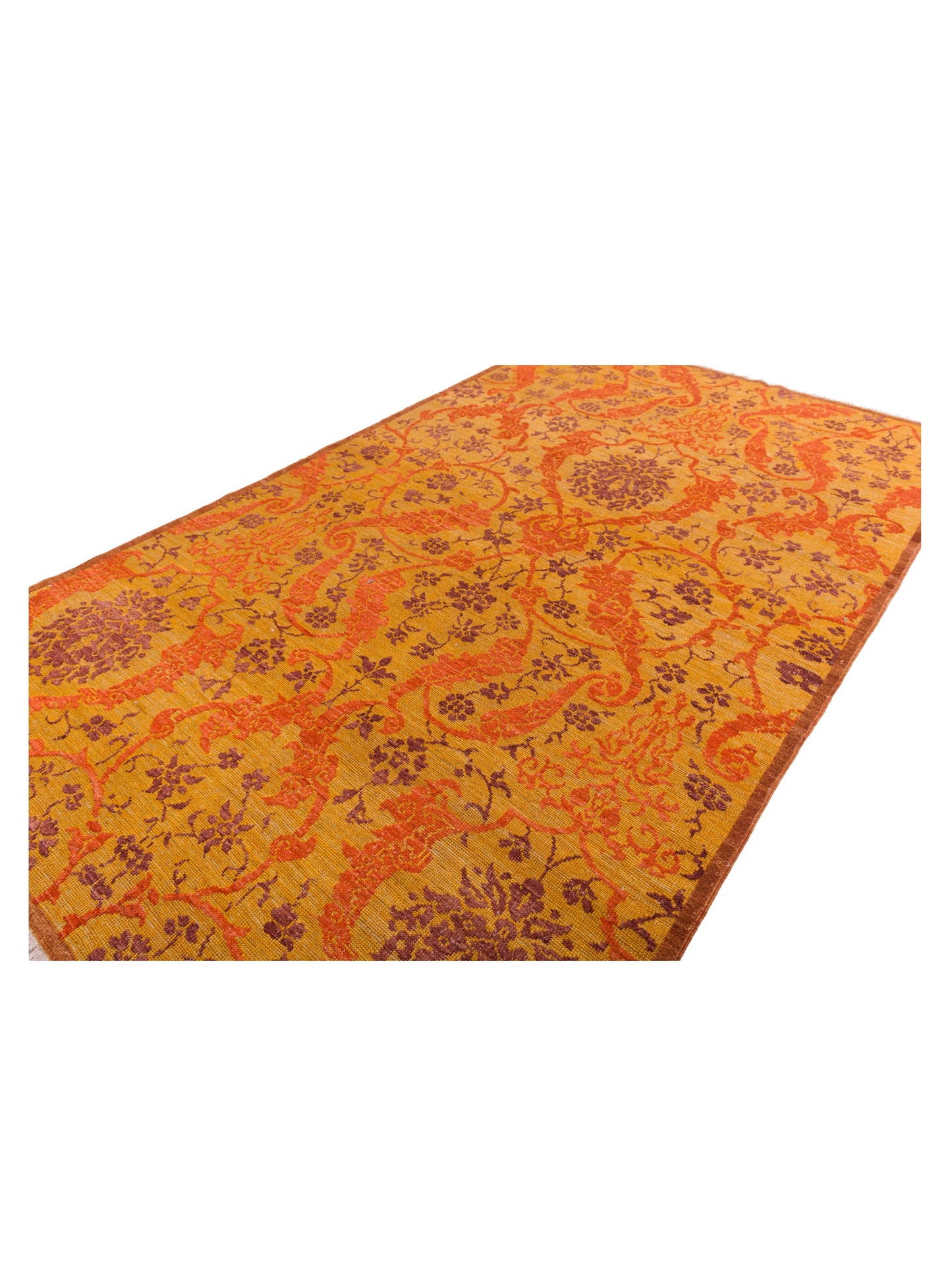 Defne Orchid Gold Gold  6.2x10.2 Hand Knotted Rug