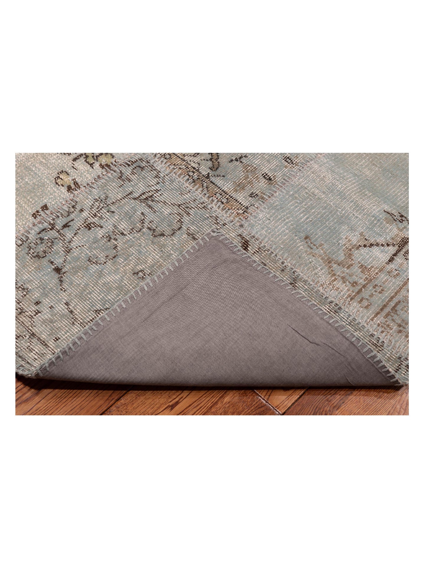 Turkish Vestige Patchwork 128971 Blue 9x12 Hand Knotted Rug