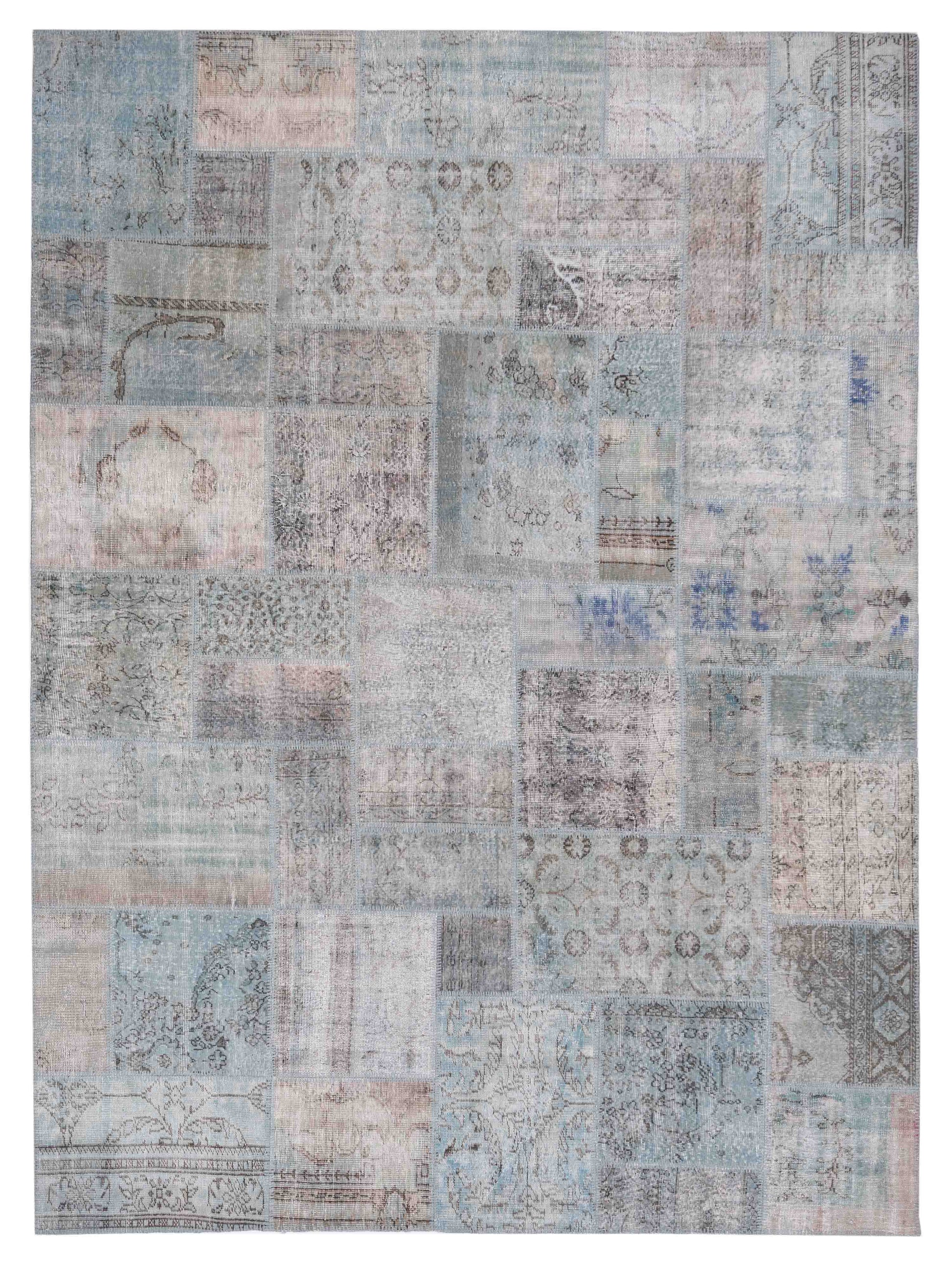Pasha Turkish Vestige Patchwork  Light Blue  Contemporary