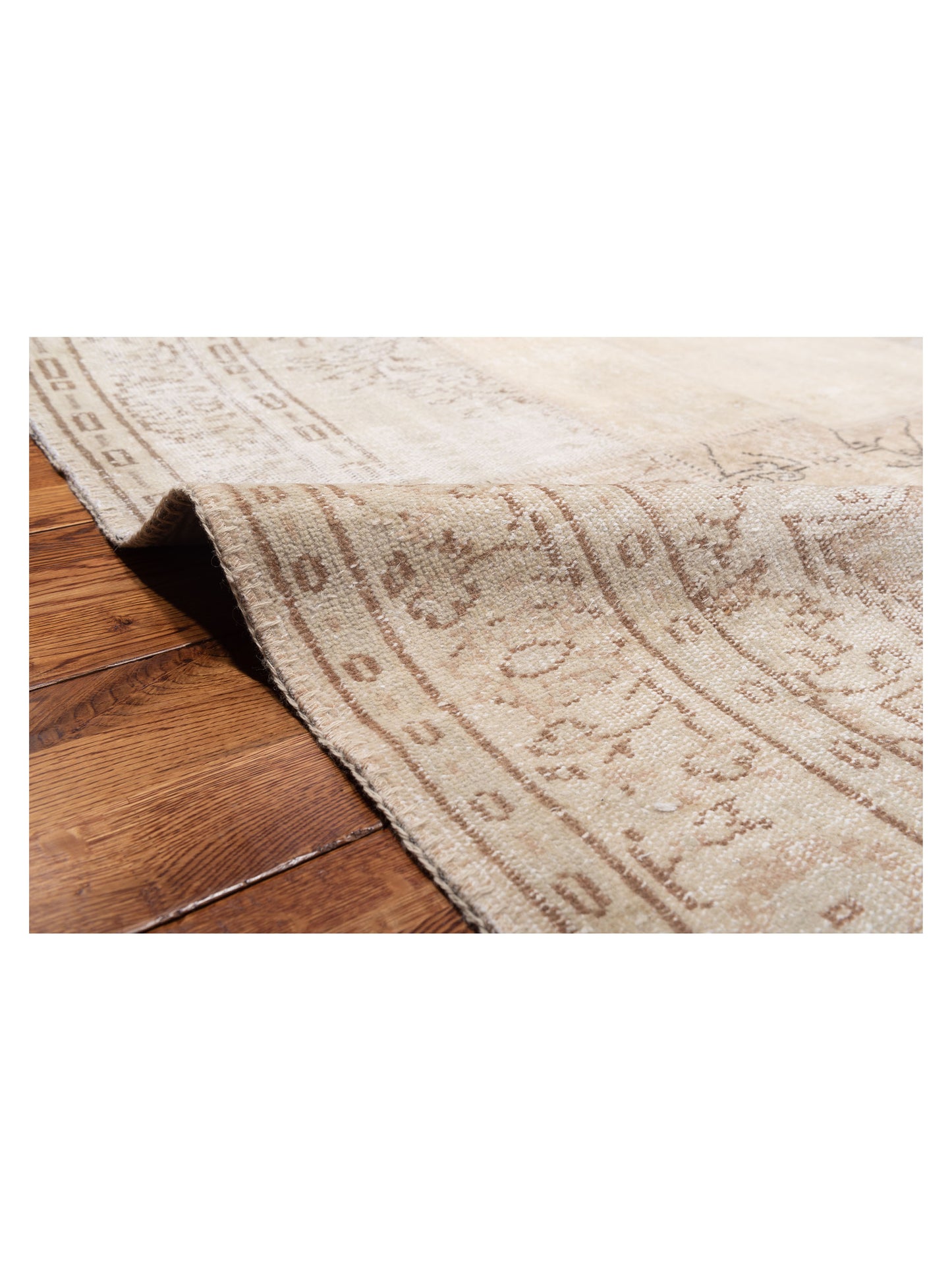 Turkish Vestige Patchwork 128994 Natural 10x14 Hand Knotted Rug