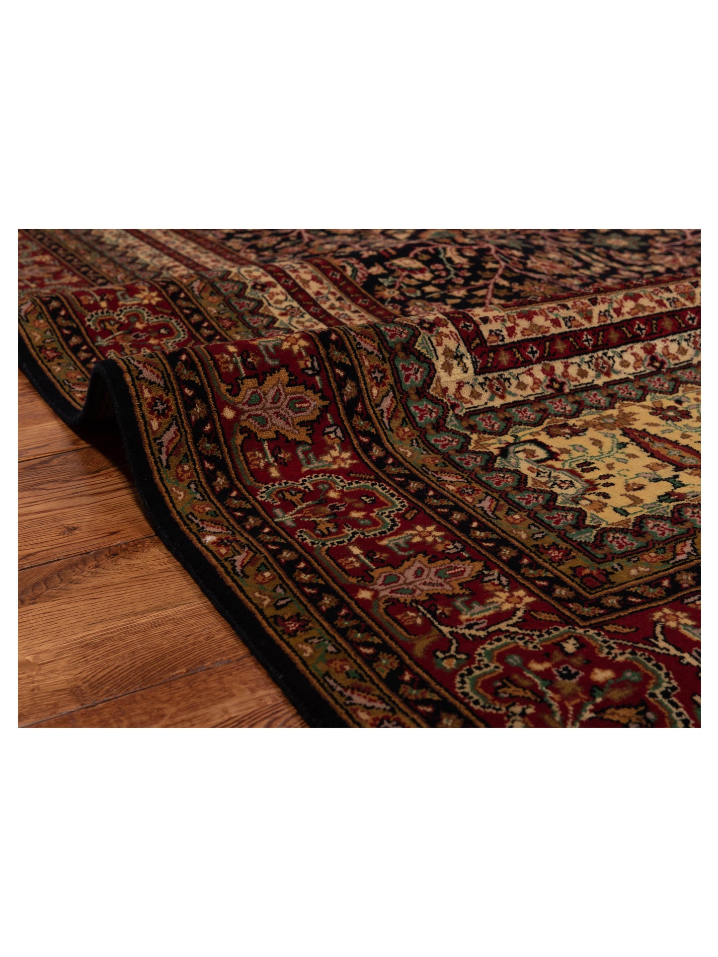 Sivas 129432 Black Red 5.9x8.11 Hand Knotted Rug