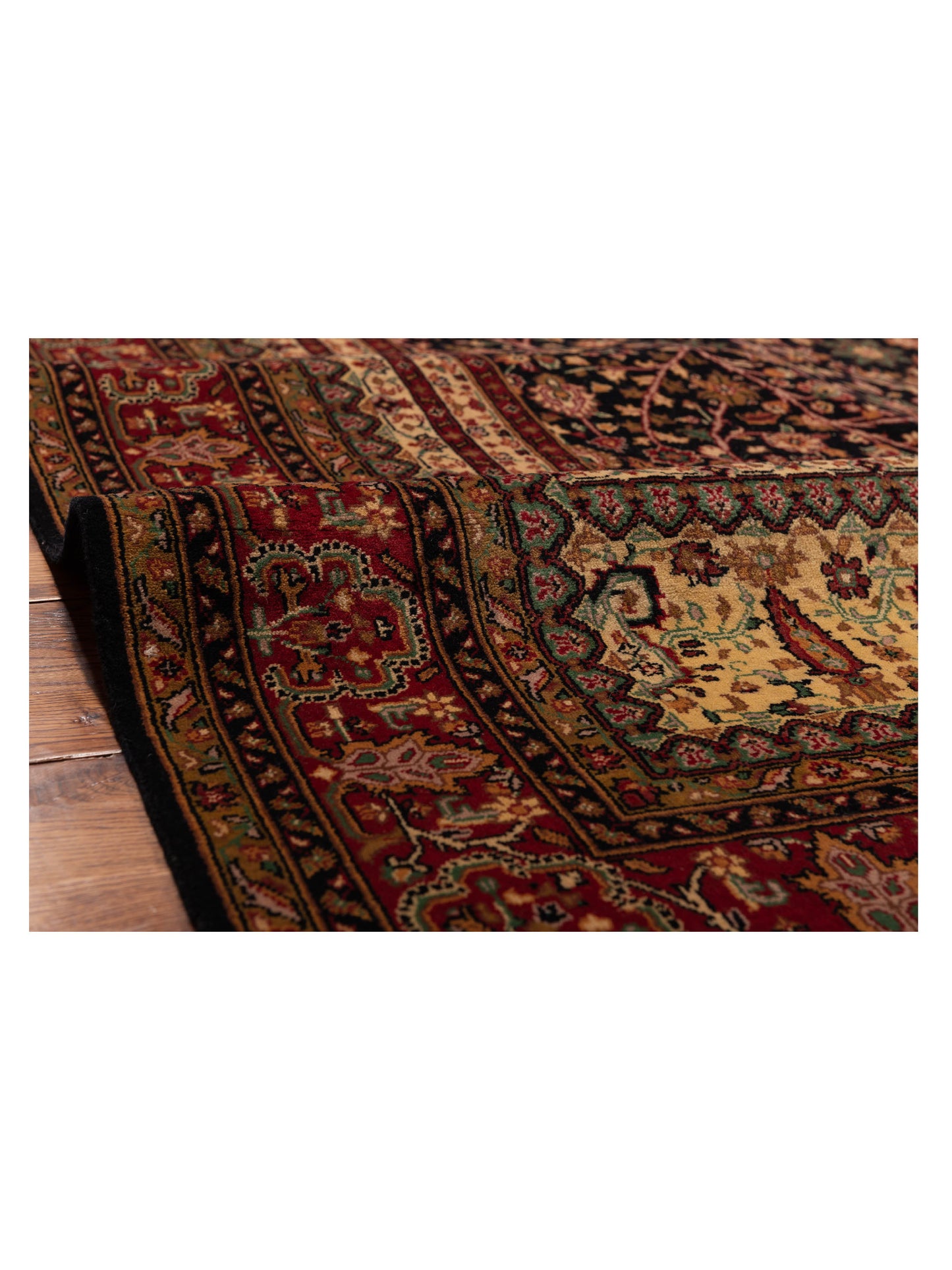 Sivas 129432 Black Red 5.9x8.11 Hand Knotted Rug