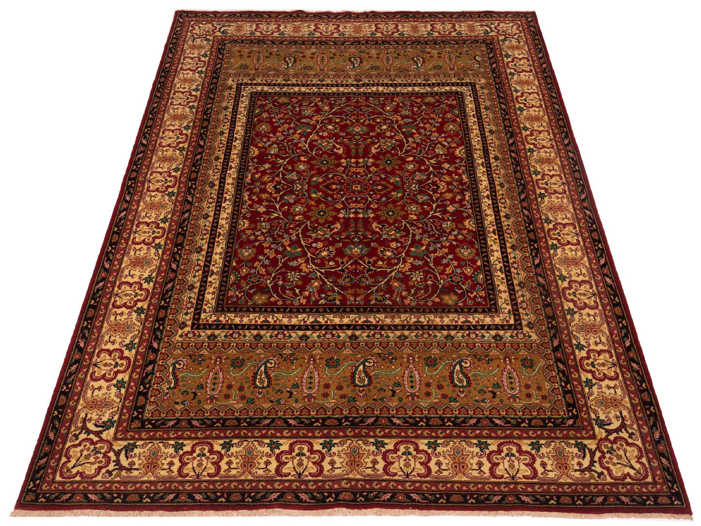 Sivas 129440 Red Ivory 6.1x9.2 Hand Knotted Rug