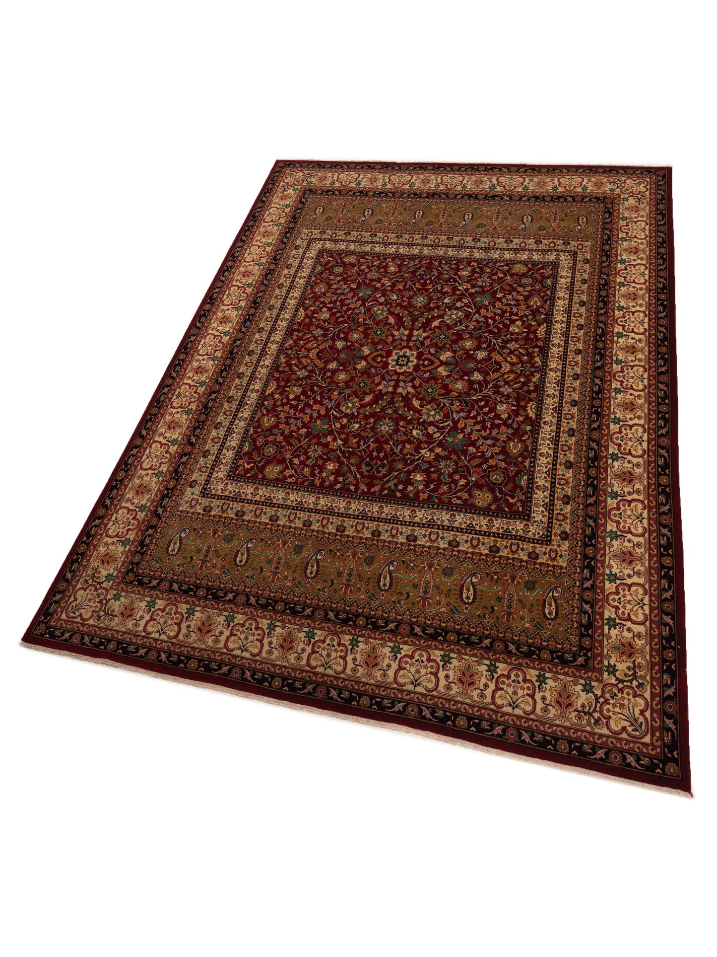 Sivas 129496 Red Ivory 9.1x12.4 Hand Knotted Rug