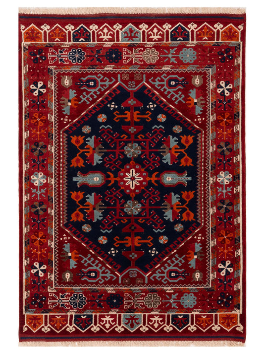 Pasha Turkish Shirwan  Navy Red Traditional