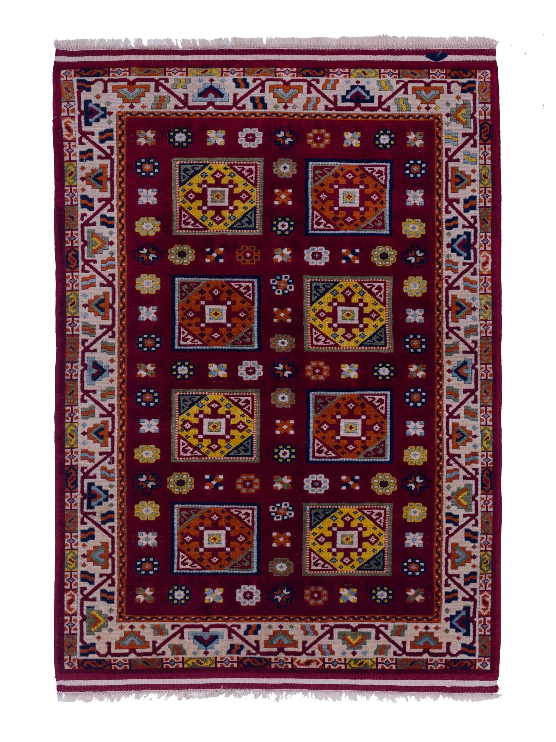 Pasha Turkish Shirwan  Red Ivory Traditional