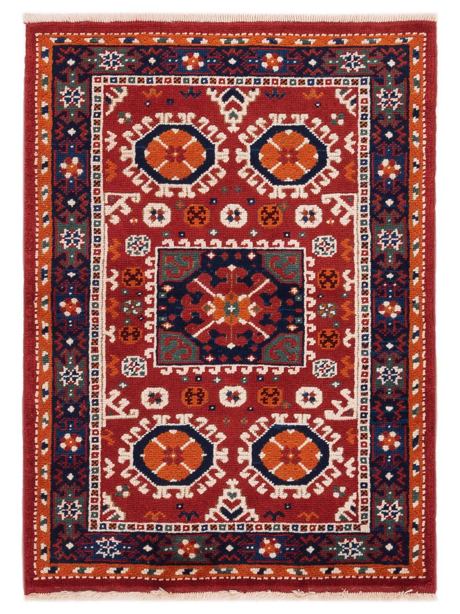 Pasha Turkish Shirwan  Orange Navy Traditional