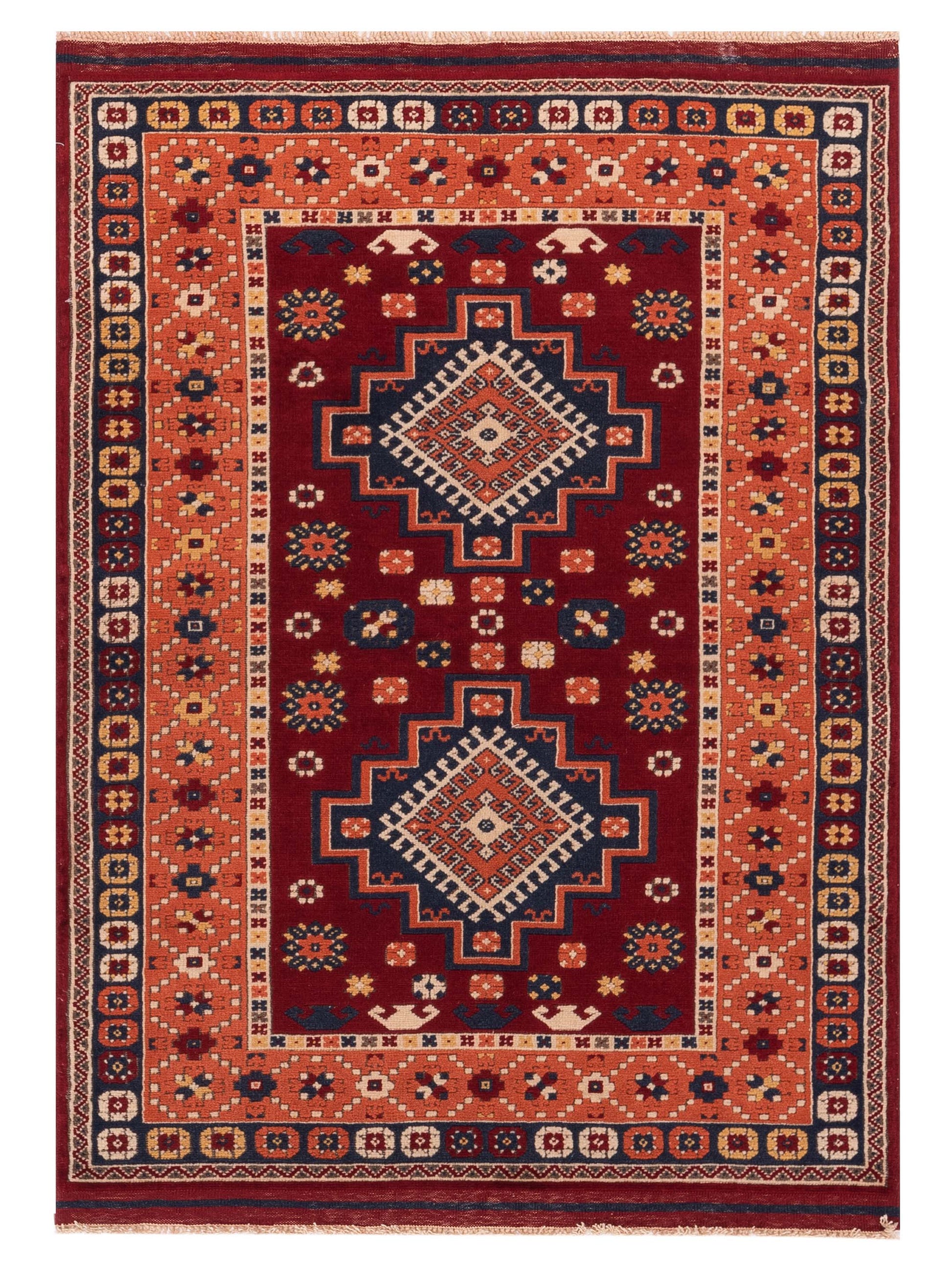 Pasha Turkish Shirwan  Red Orange Traditional