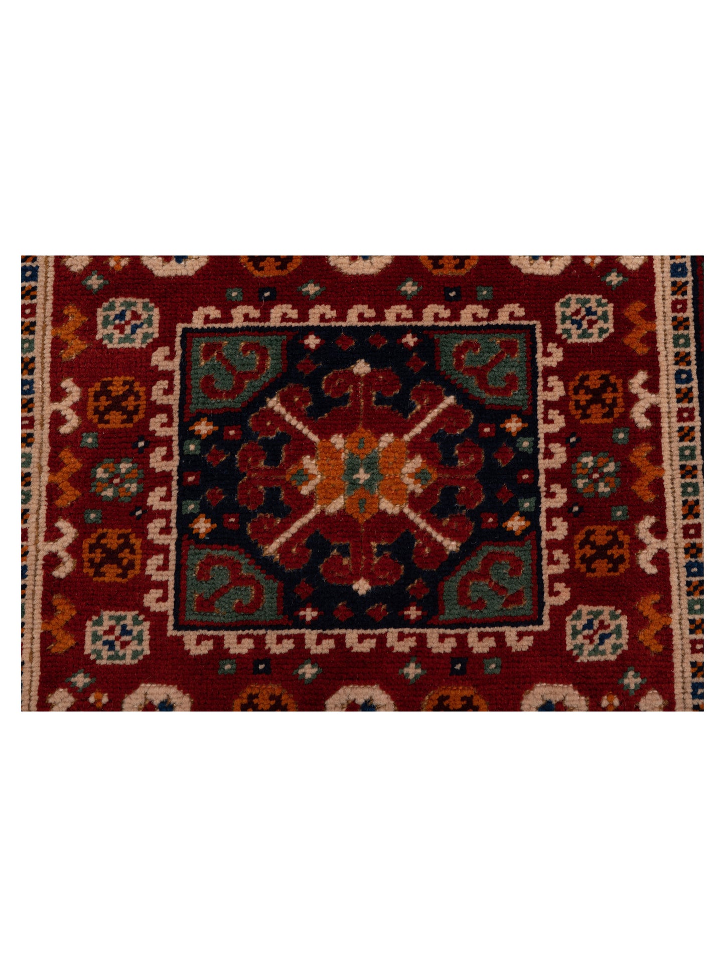 Turkish Shirwan 129695 Red Navy 3x4.4 Hand Knotted Rug