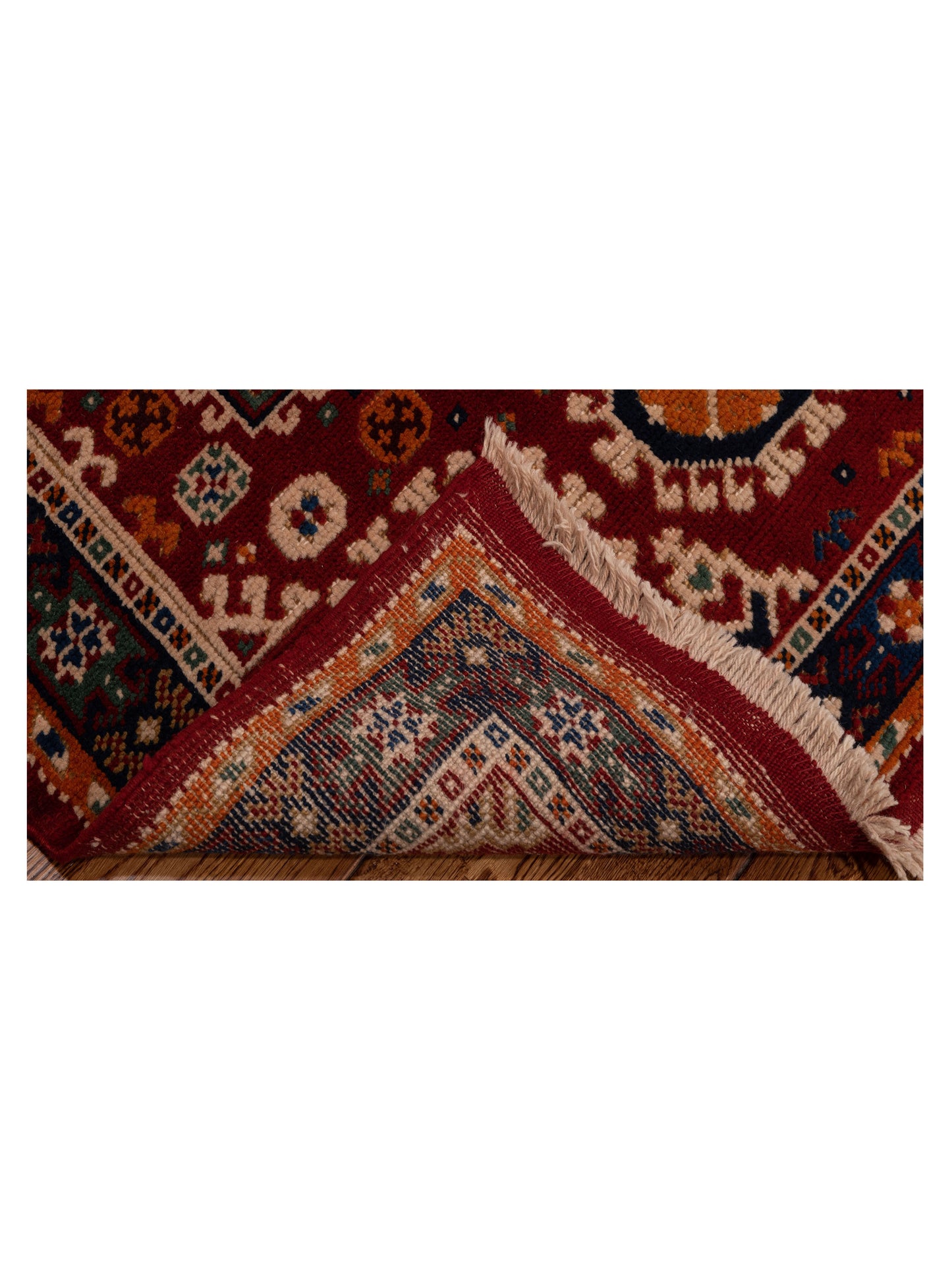 Turkish Shirwan 129695 Red Navy 3x4.4 Hand Knotted Rug