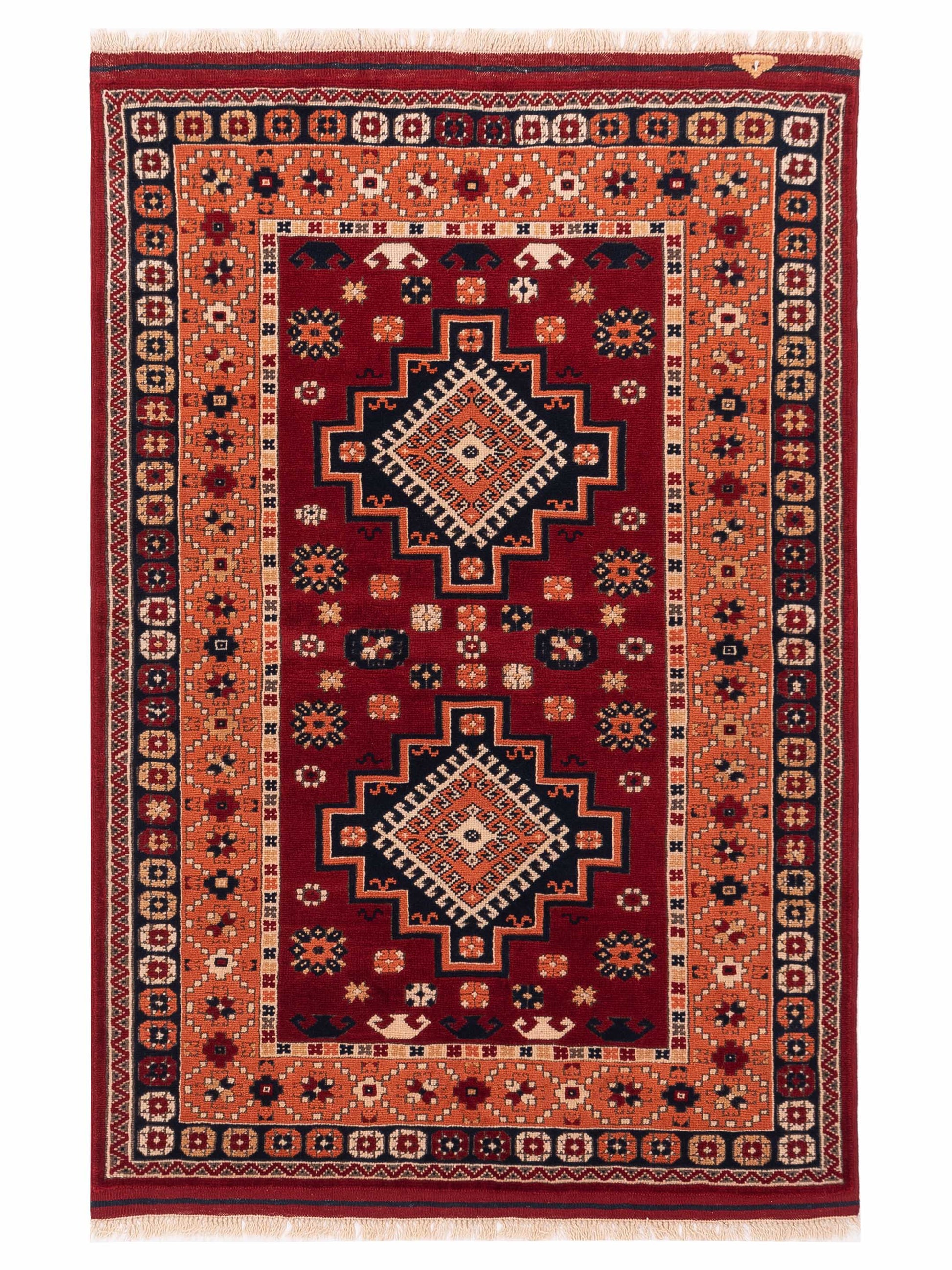 Pasha Turkish Shirwan  Red Orange Traditional