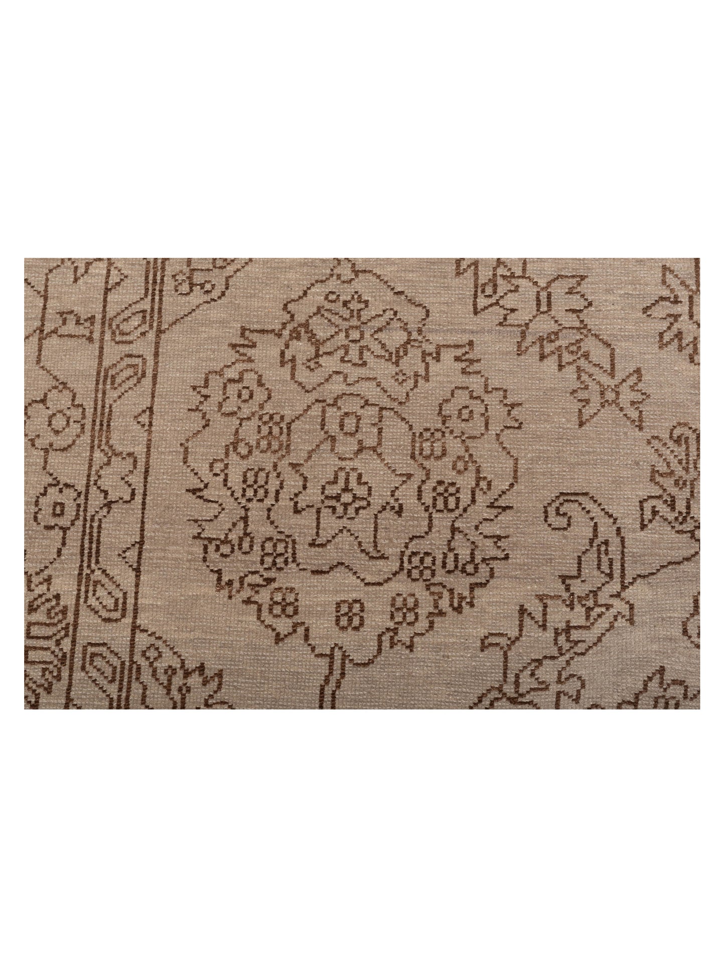 Defne Emerald Beige Beige  6x9 Hand Knotted Rug
