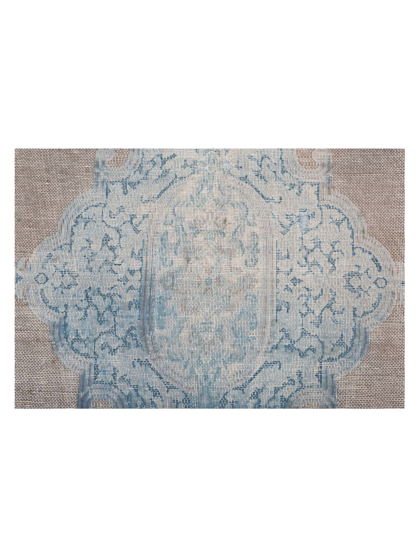 Vintage 130333 Blue Blue 9.7x13.7 Hand Knotted Rug