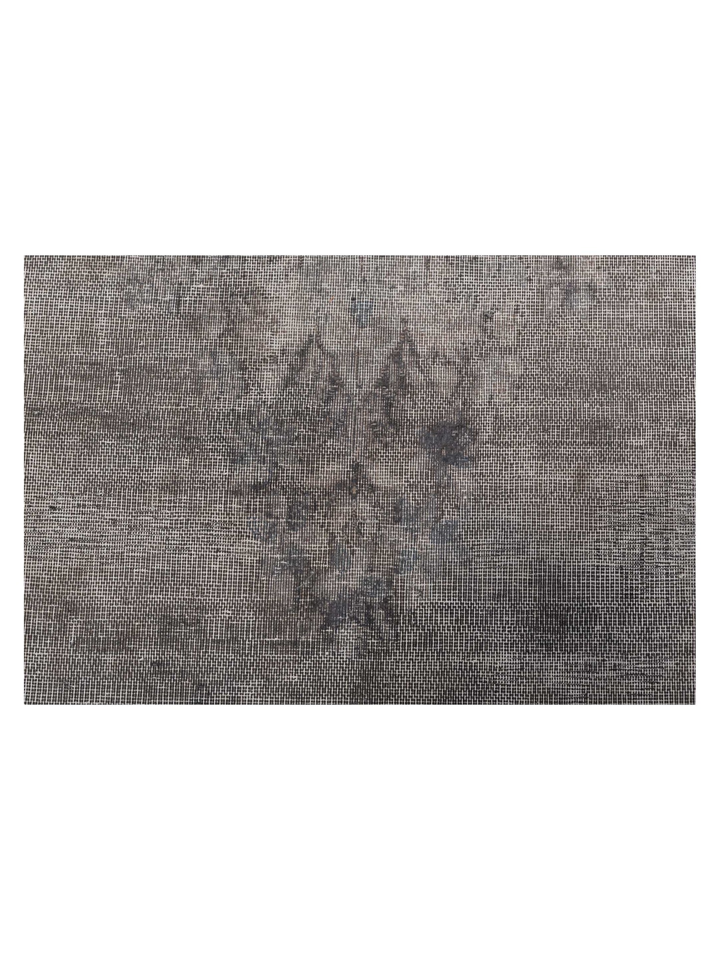 Vintage 130359 Gray 9.11x13.2 Hand Knotted Rug