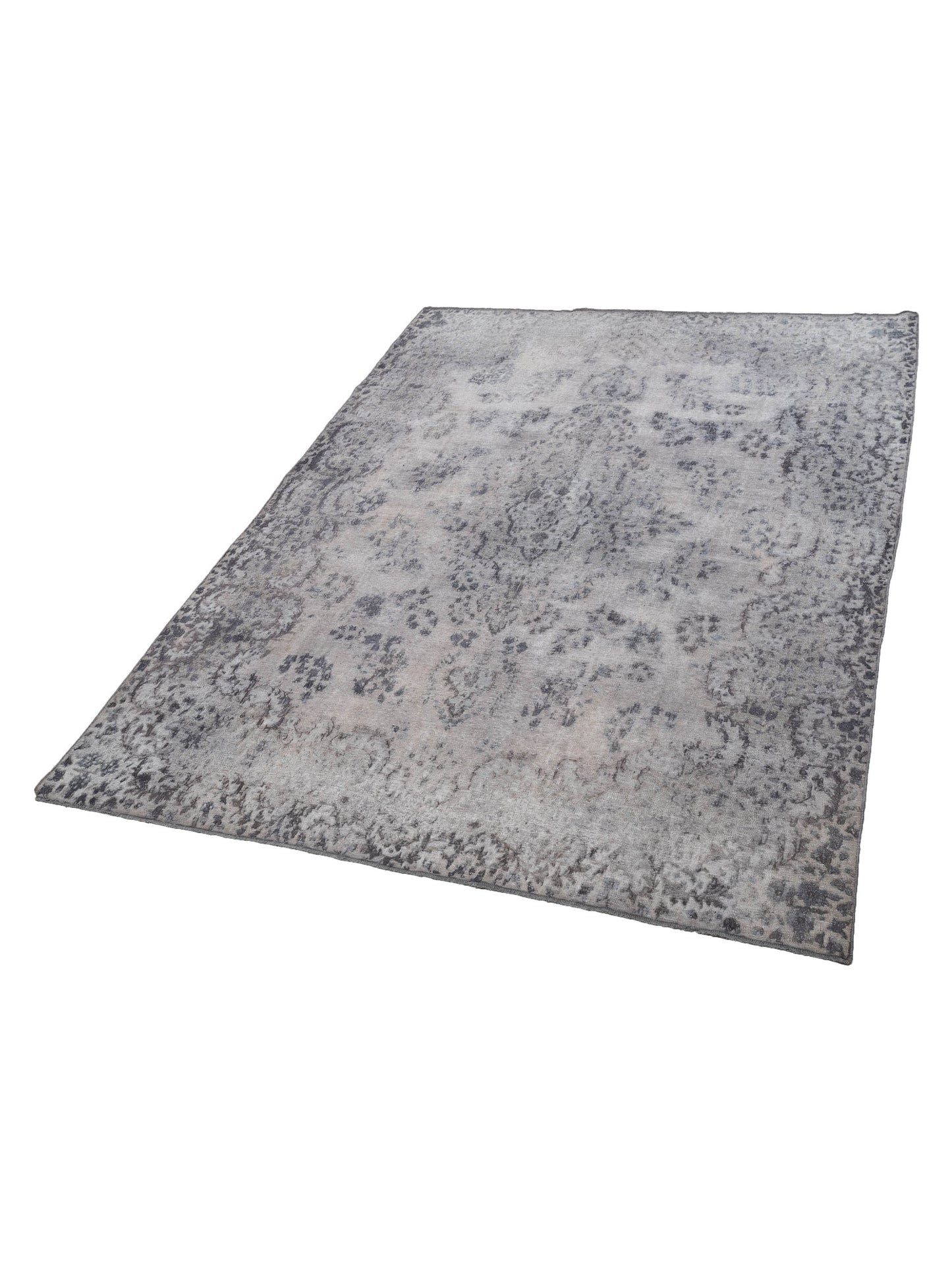 Vintage 130379 Gray 9.8x12.10 Hand Knotted Rug