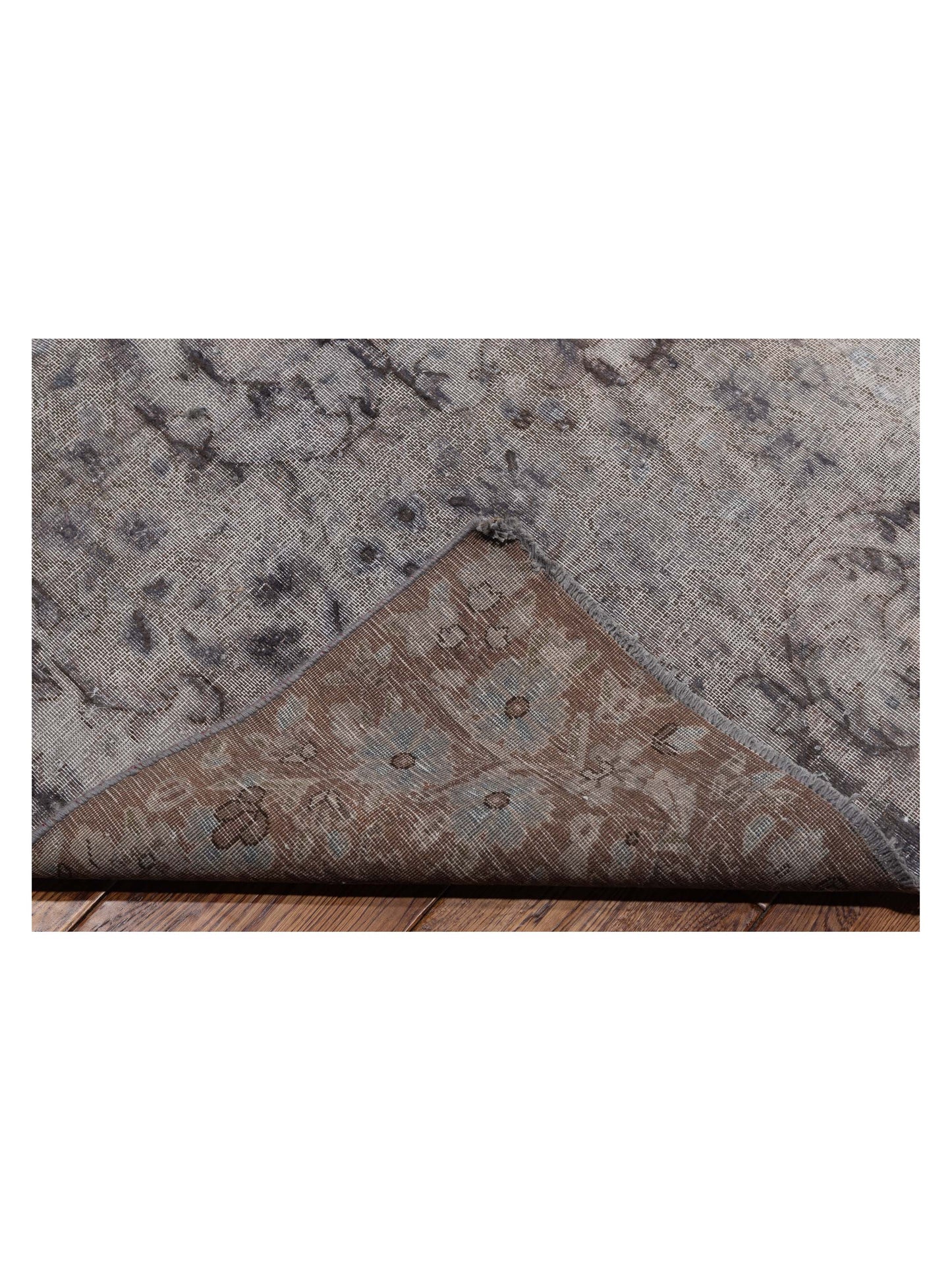 Vintage 130379 Gray 9.8x12.10 Hand Knotted Rug
